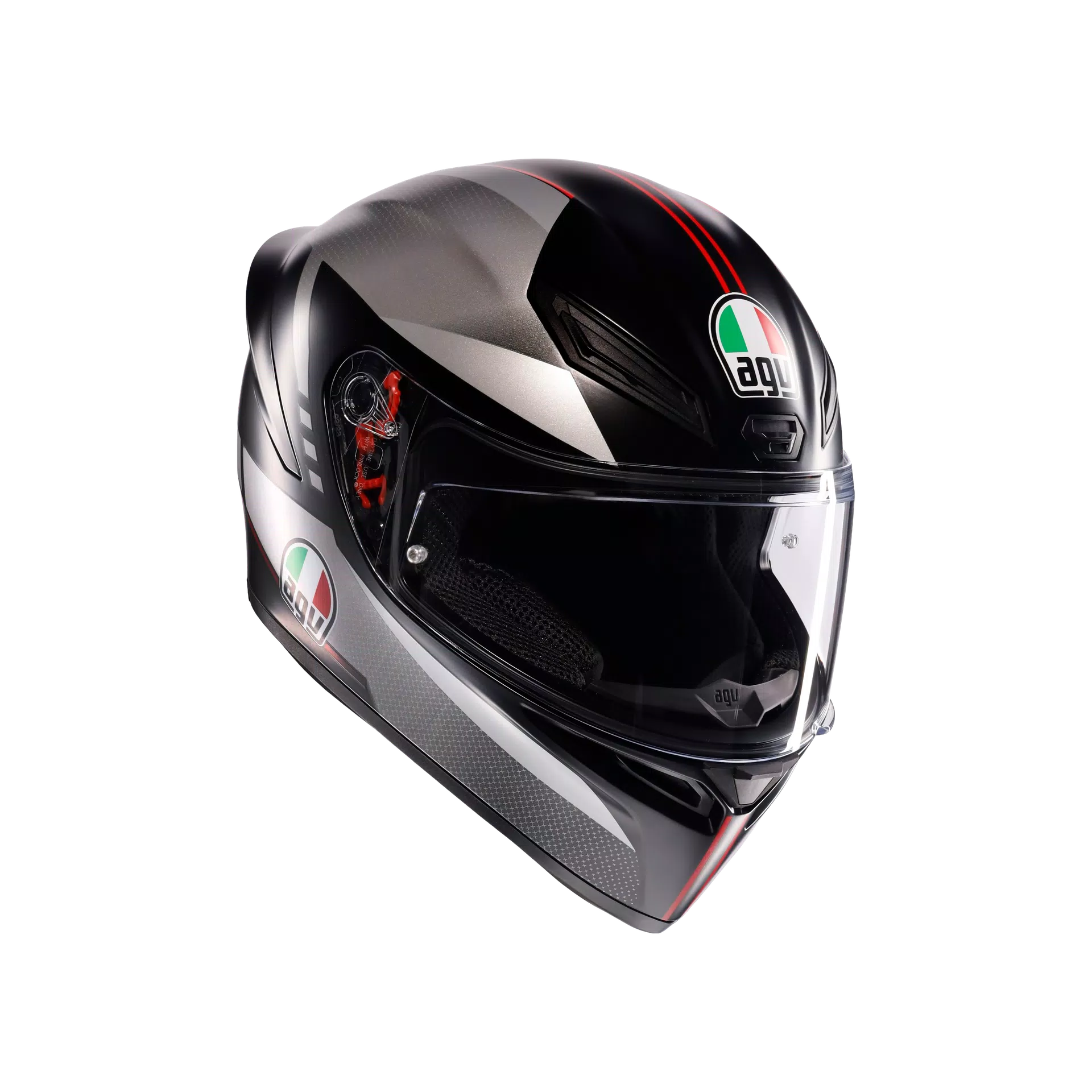 AGV K1 S LAP MATT  BLK/GREY/RED