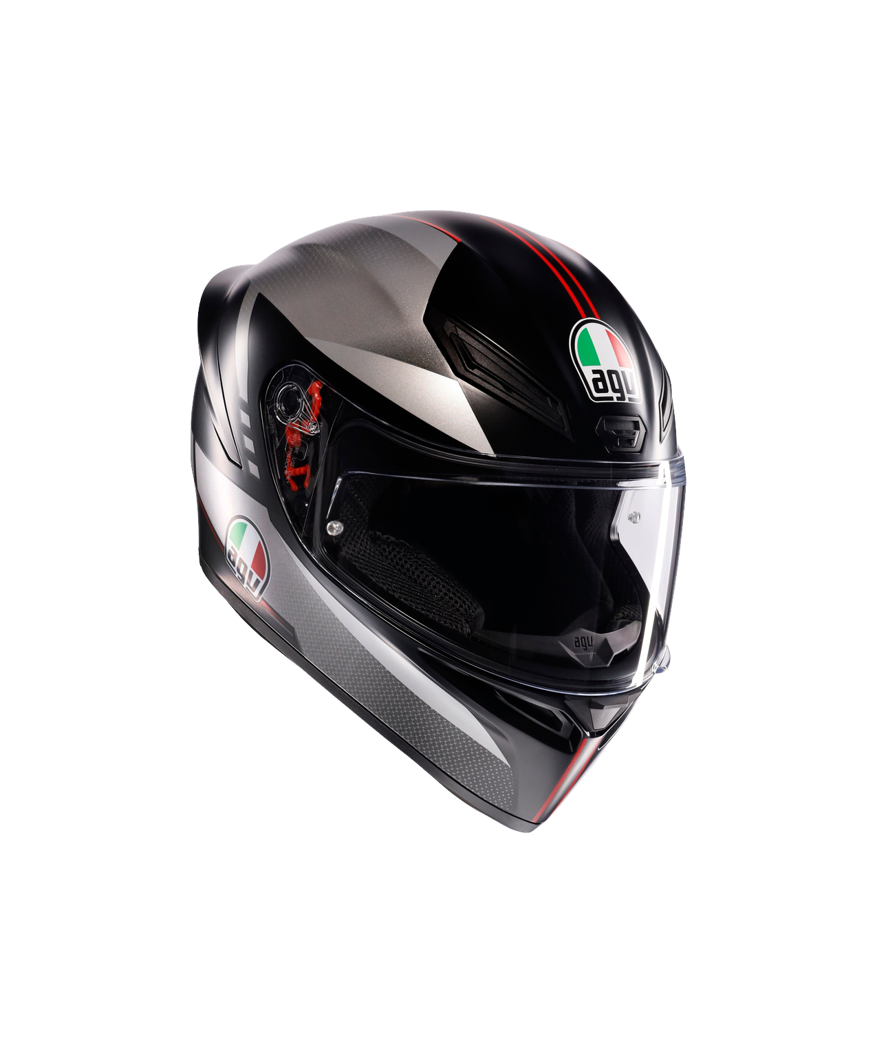 AGV K1 S LAP MATT  BLK/GREY/RED