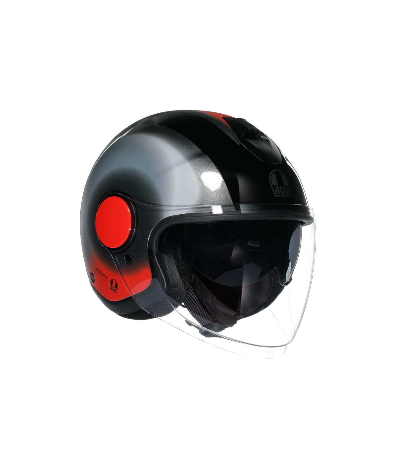 AGV ETERES  LEVANTO BLACK/SILVER/RED MULTI