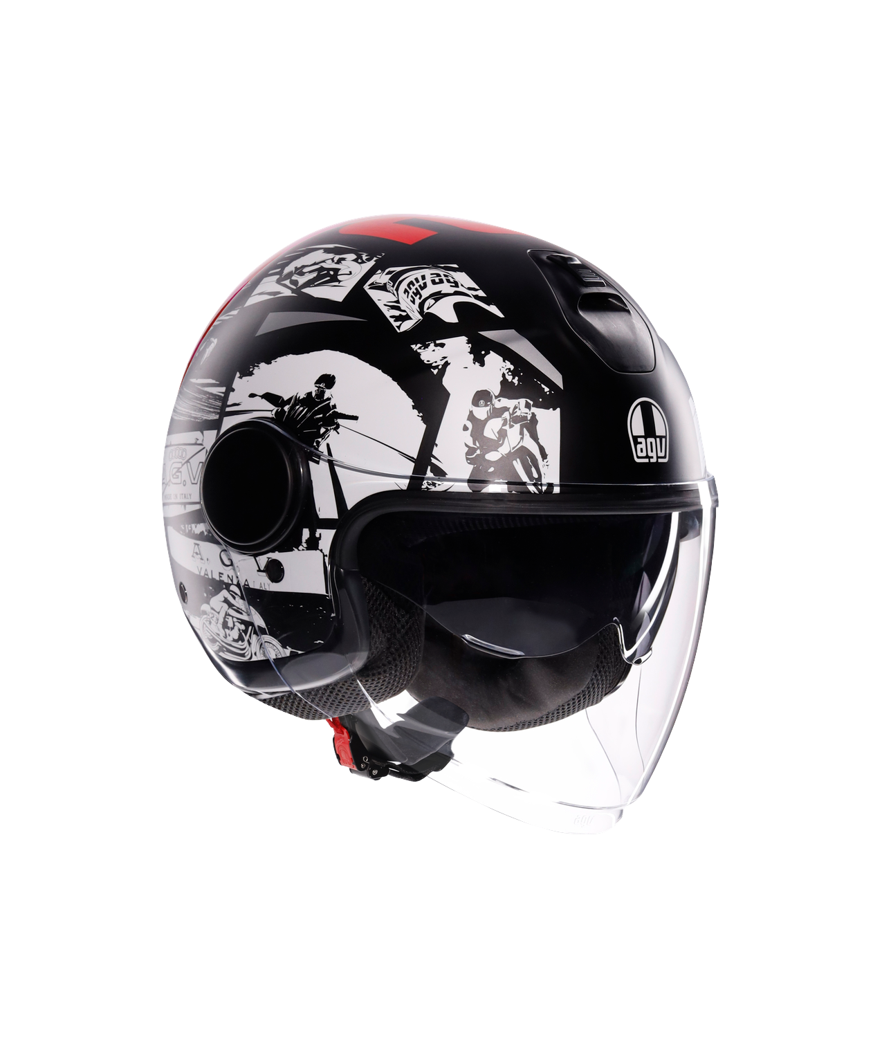 AGV ETERES  HISTORY MATT BLACK/WHITE/RED