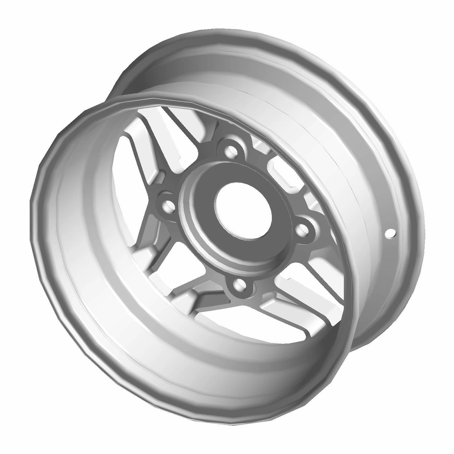 "RIM-FRONT 14X5.5 NO MACH M.BLK"