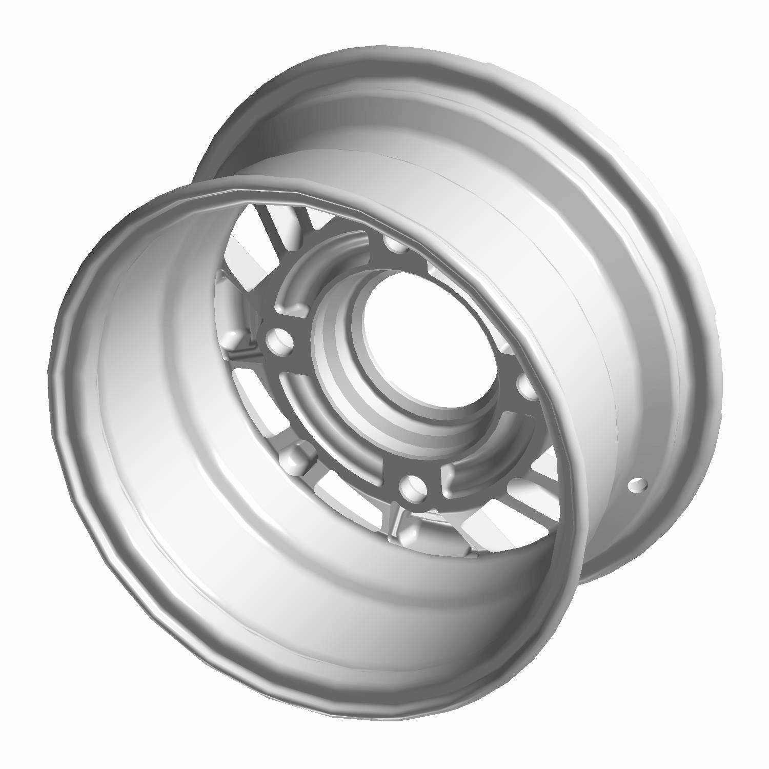 RIM-FRONT 12X6 AL 26.2OFST BLK