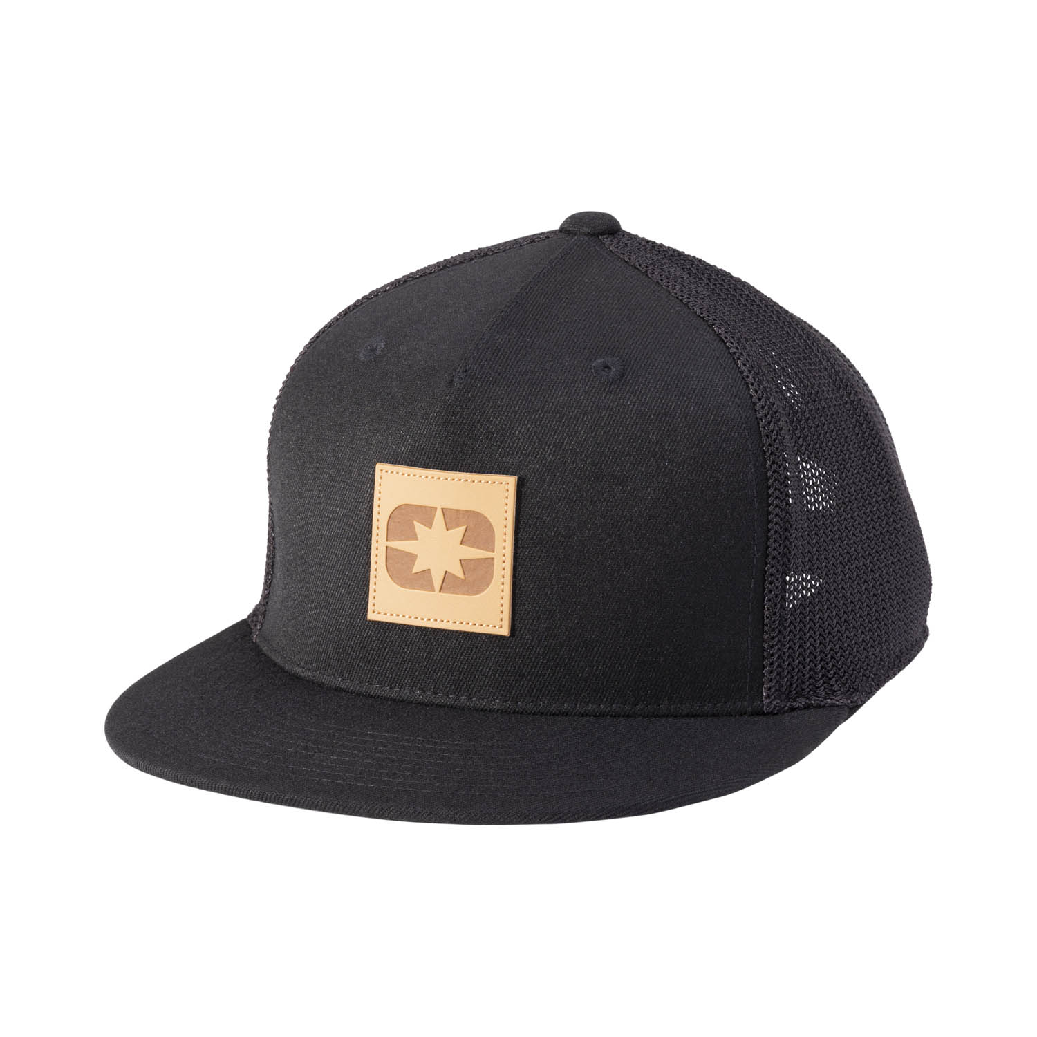 LEATHER CAP BLK