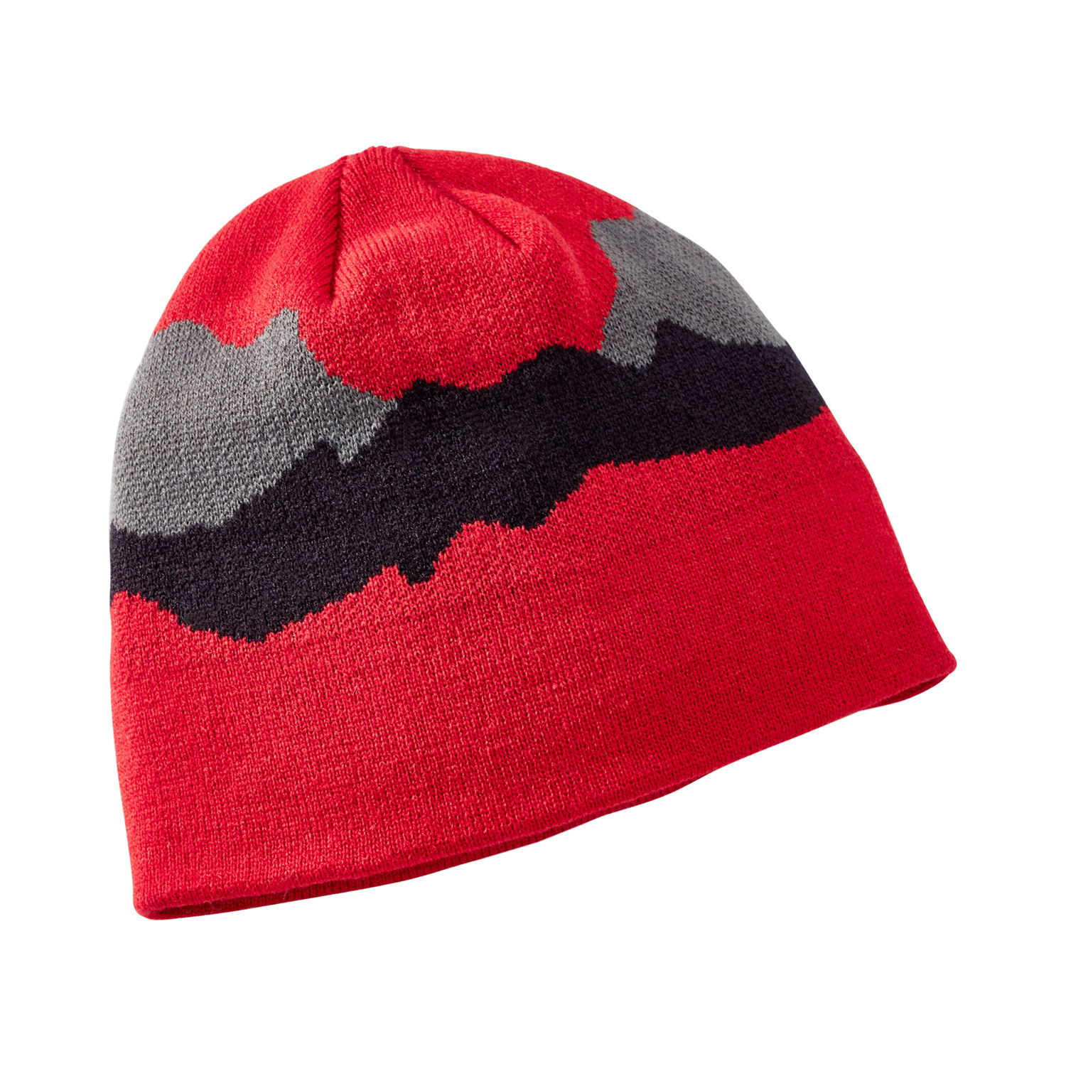 M PEAK JACQUARD BEANIE RED