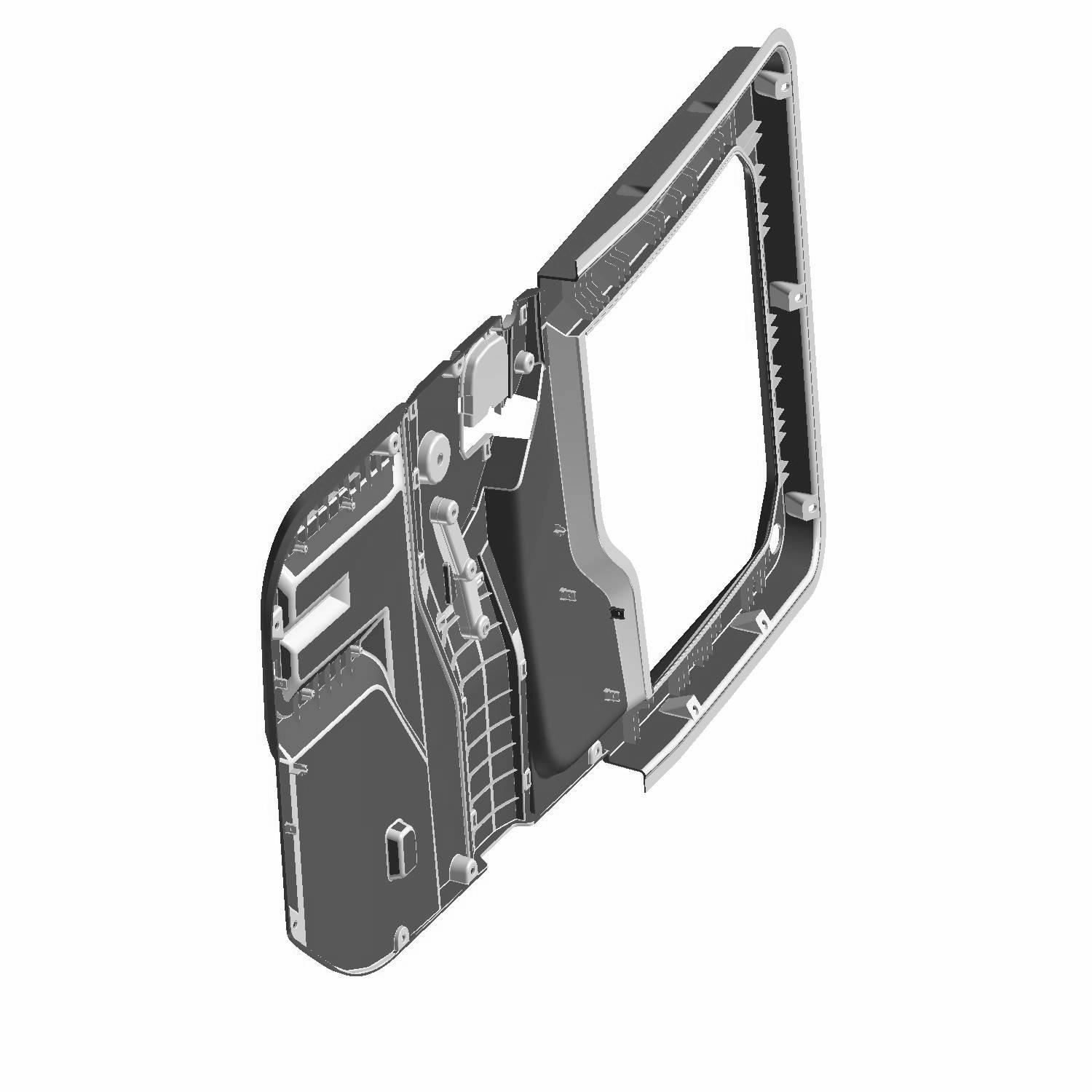 PNL-DOOR INT CREW LH BLK