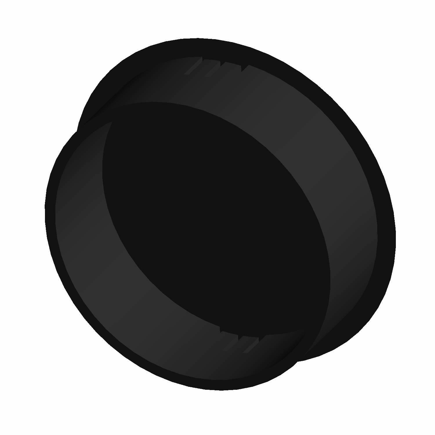 PLUG-DOMED 1 1/8  BLK