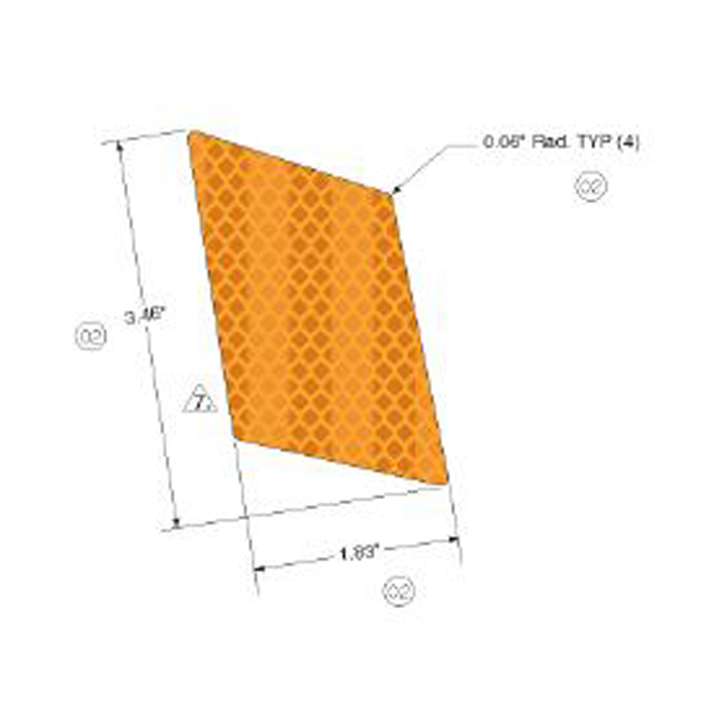 AUTOCOLANTE "REFLECTOR AMBER" - DIR