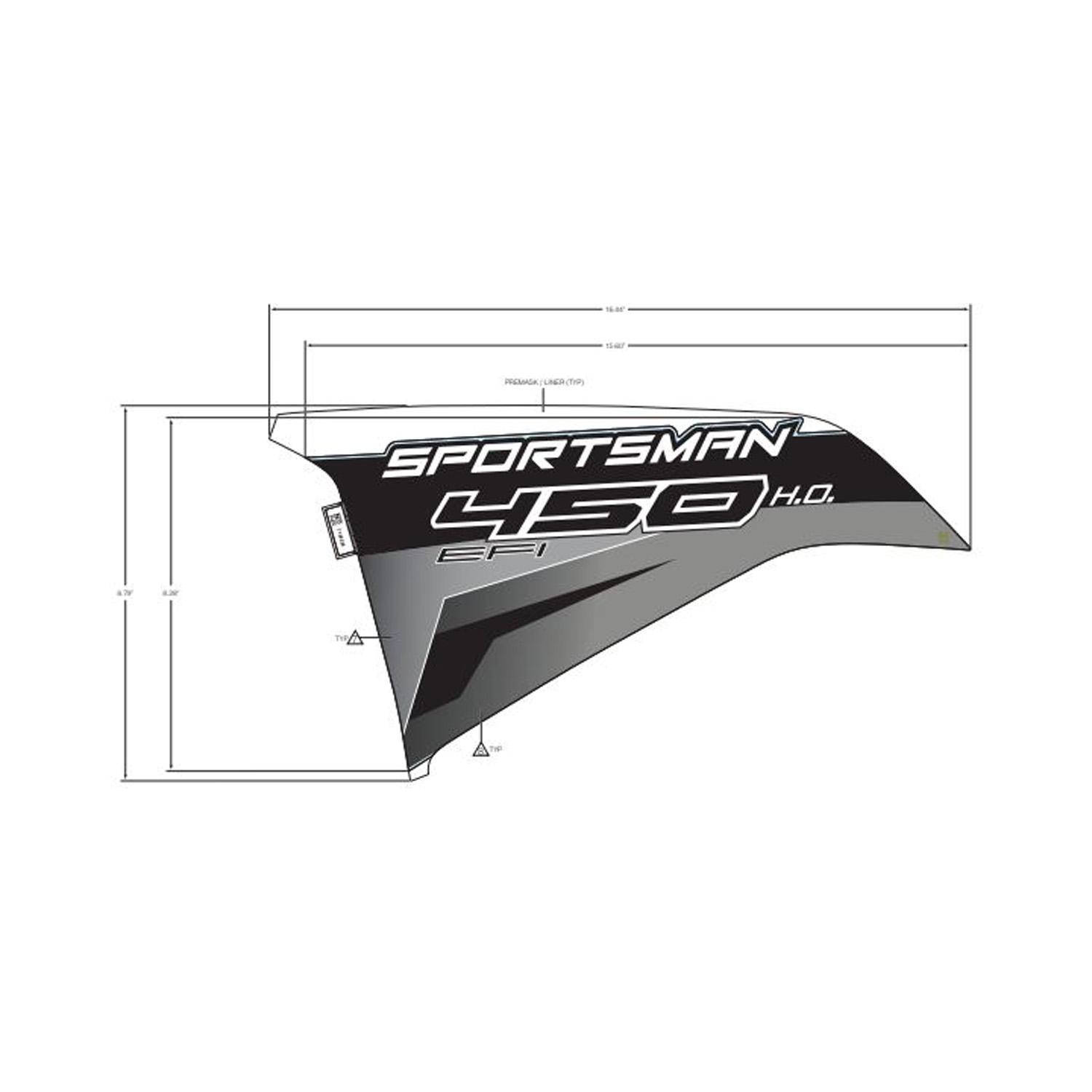 DECAL-SIDE SPMN 450 HO LH