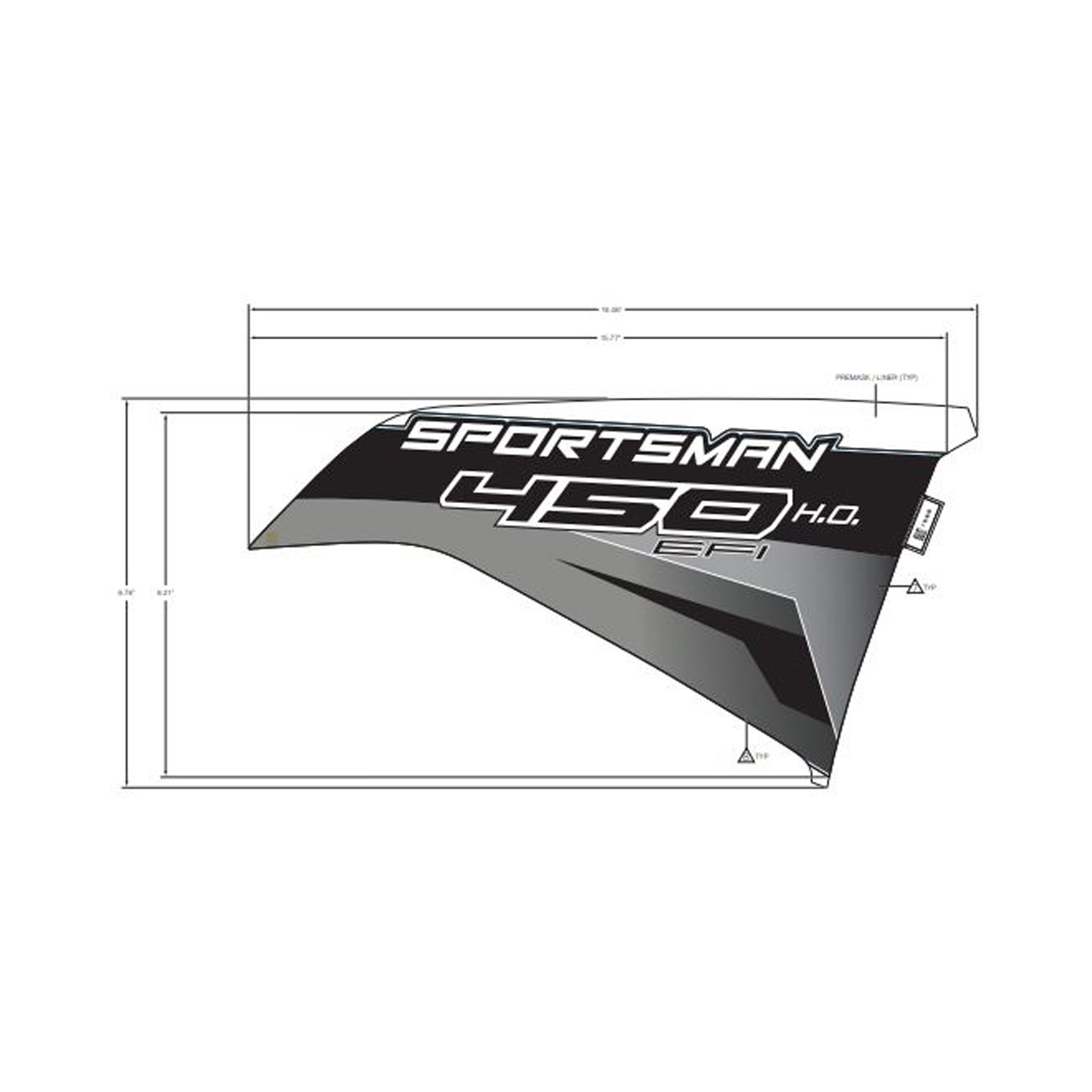 DECAL-SIDE SPMN 450 HO RH