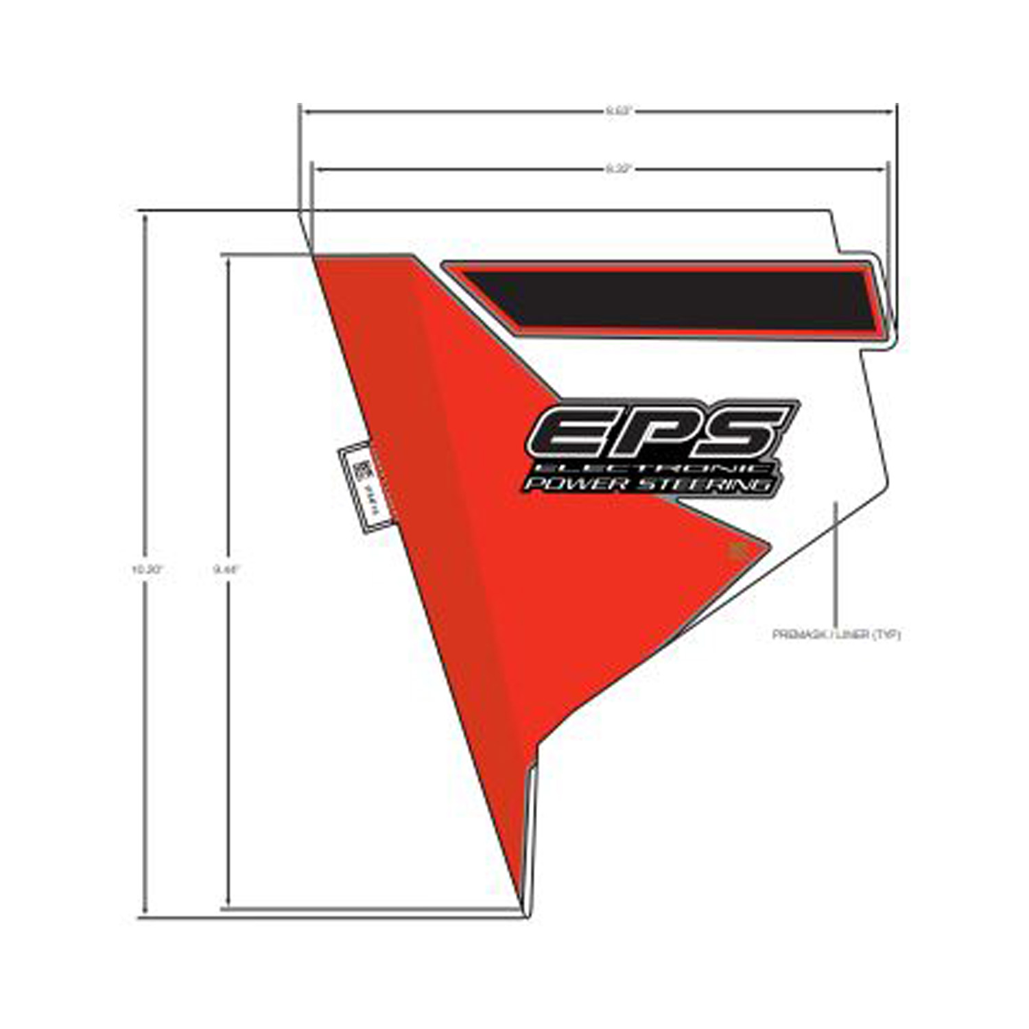 DECAL-FR.FNDR SIDE BTM EPS LH