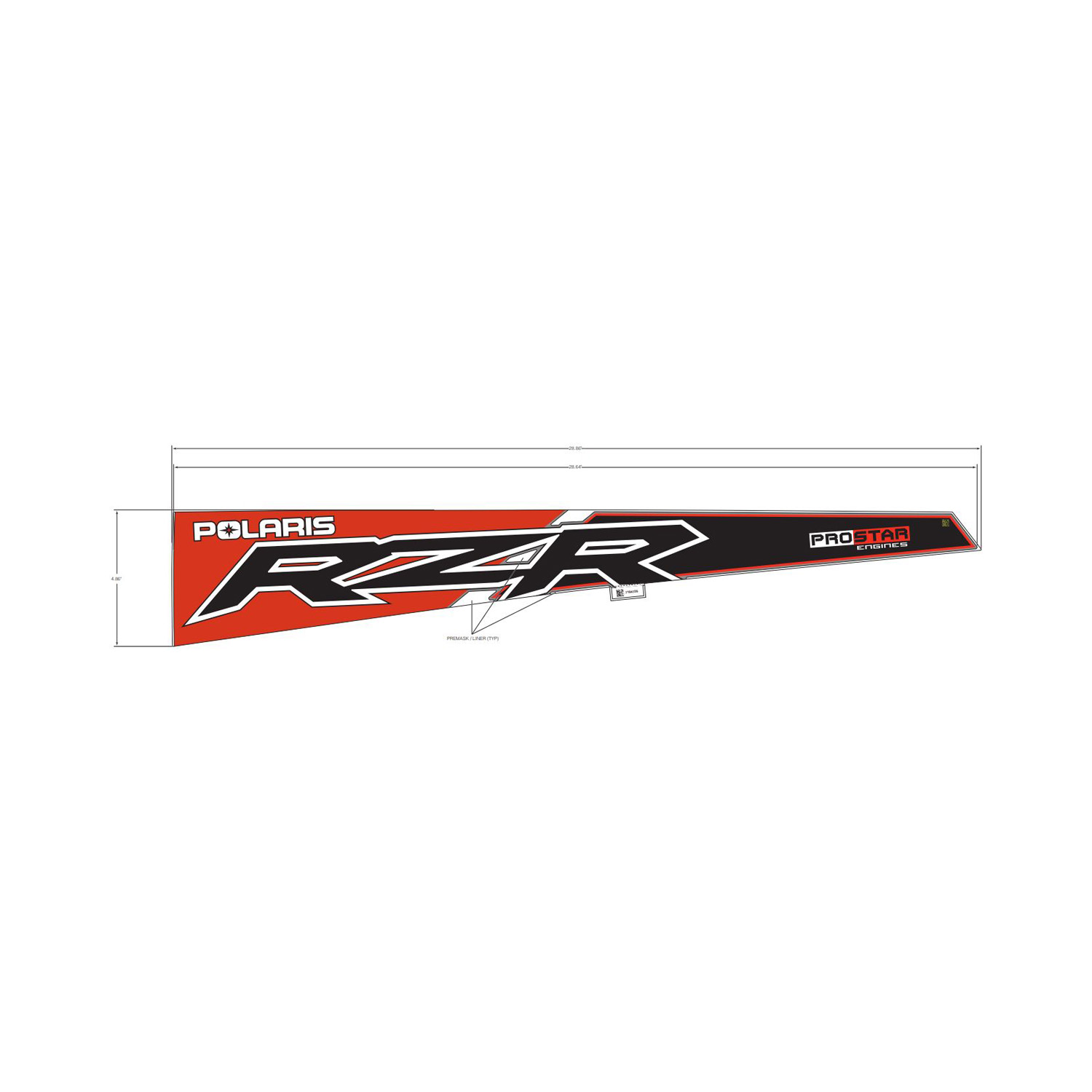 DECAL-RR.FNDR TOP RZR LH