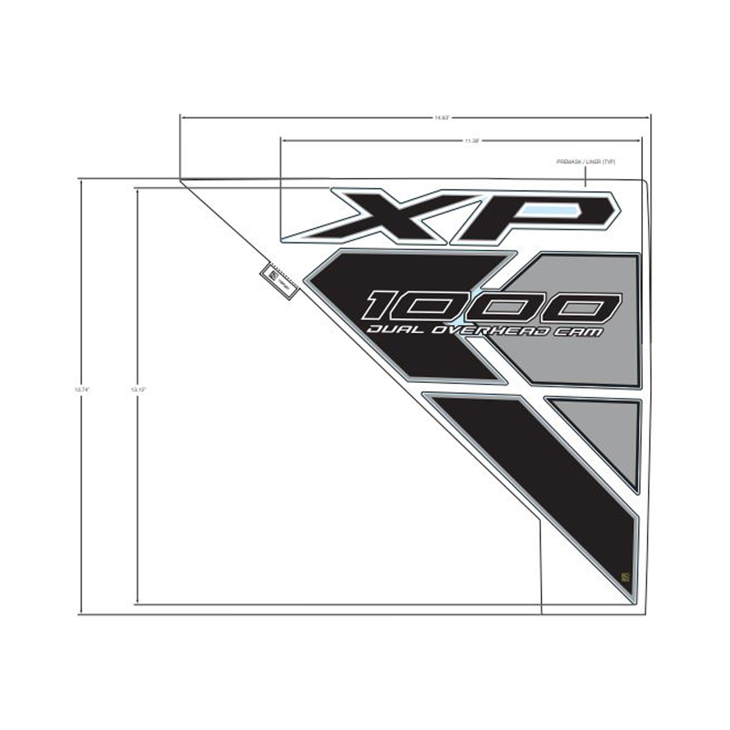 DECAL-FR.FNDR SIDE TOP 1000 LH