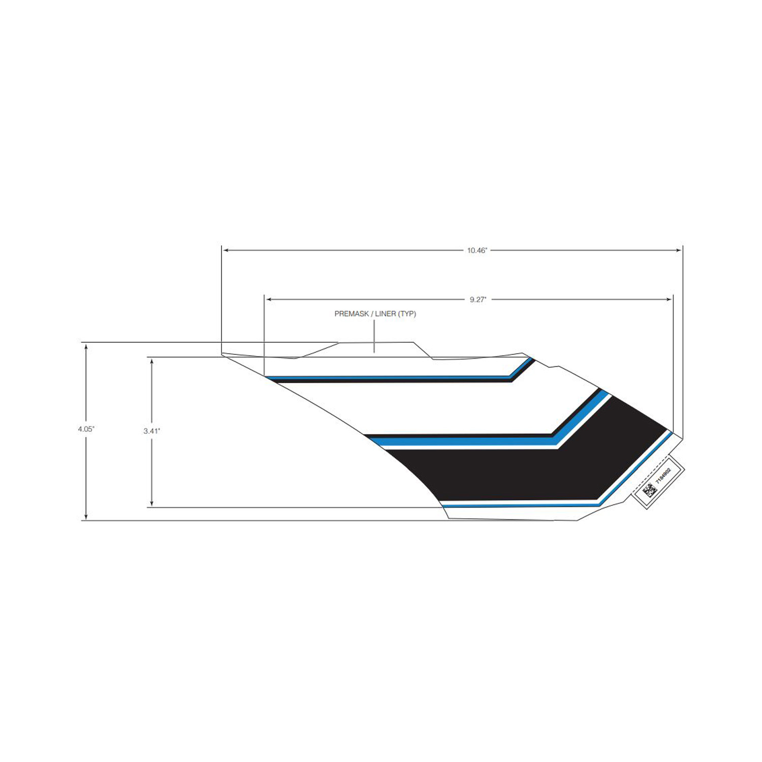 DECAL-SIDE RR BLUE LH