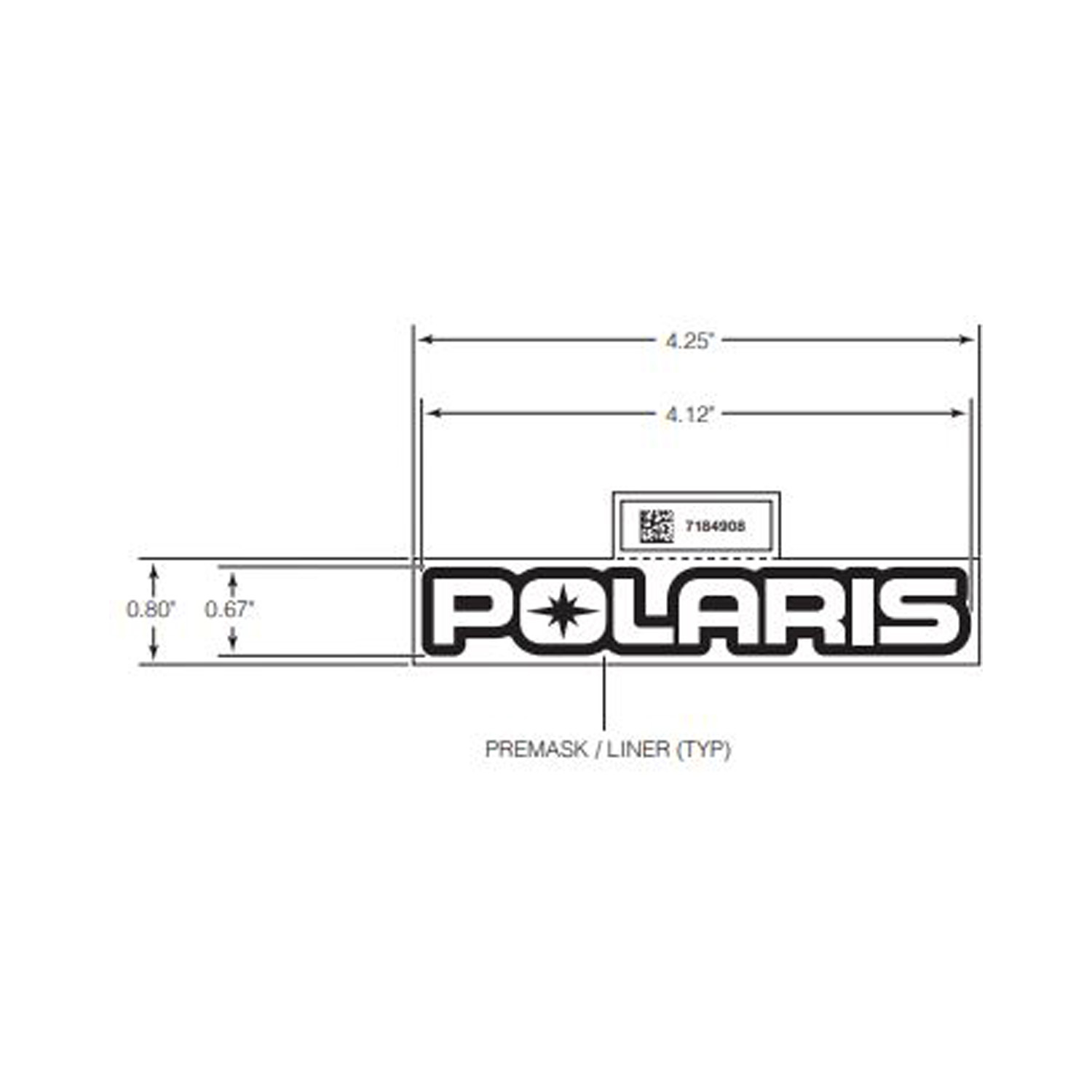 DECAL-FR.COVER POLARIS WHT