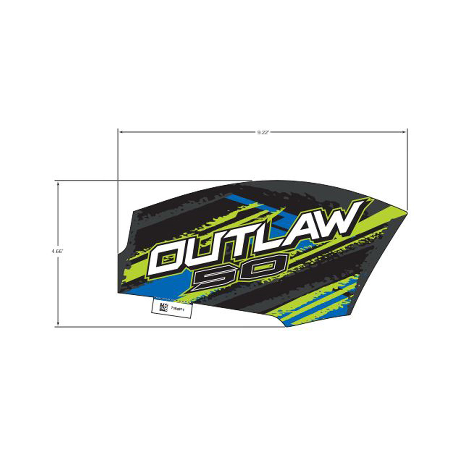 DECAL-SIDE OUTLAW 50 BLUE LH