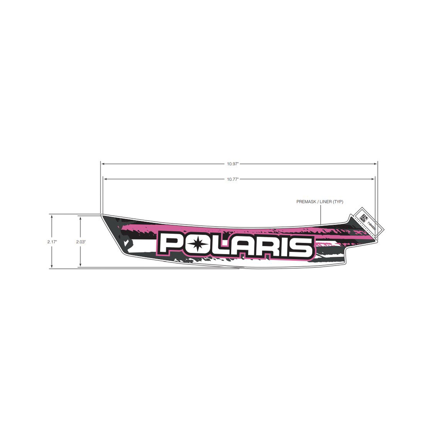DECAL-FR.COVER POLARIS PINK RH