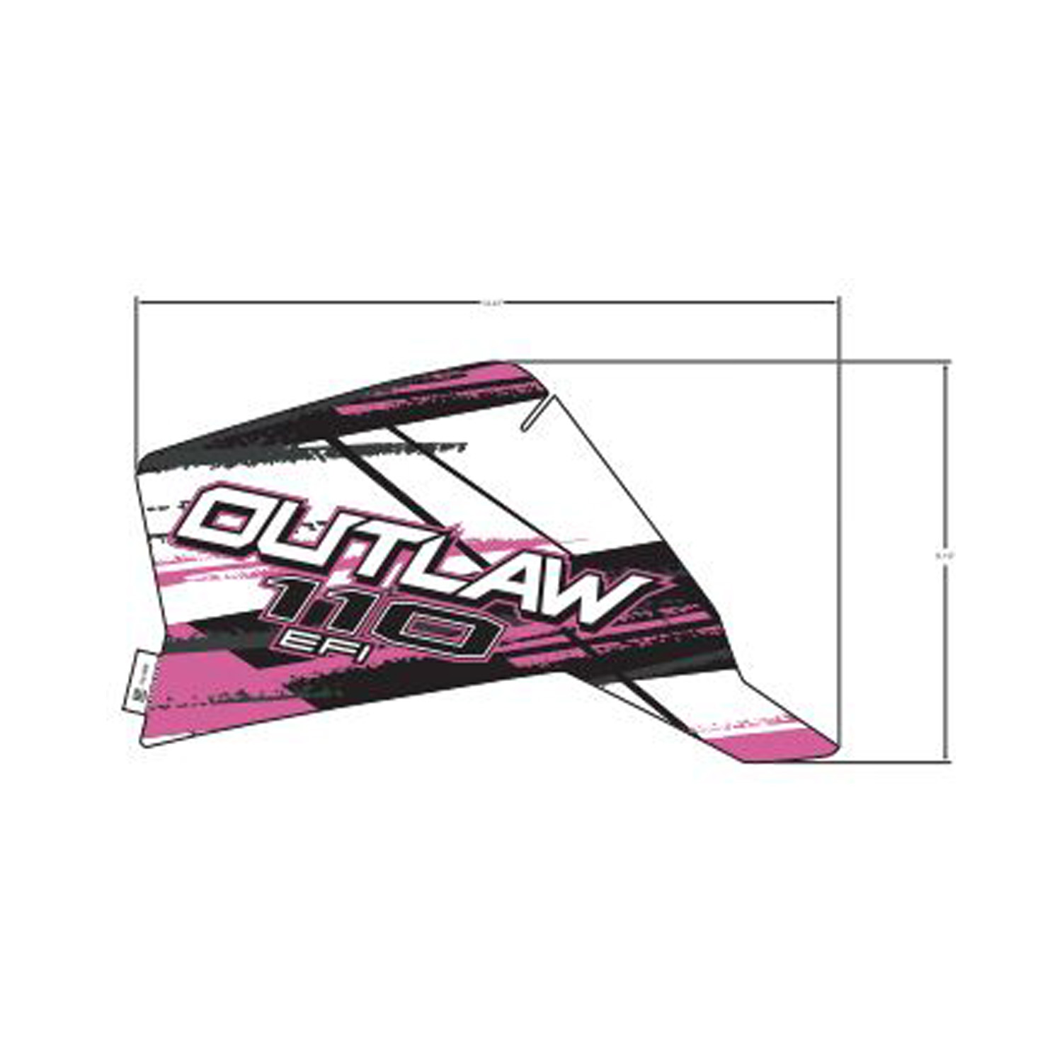 DECAL-SIDE OUTLAW 110 PINK LH