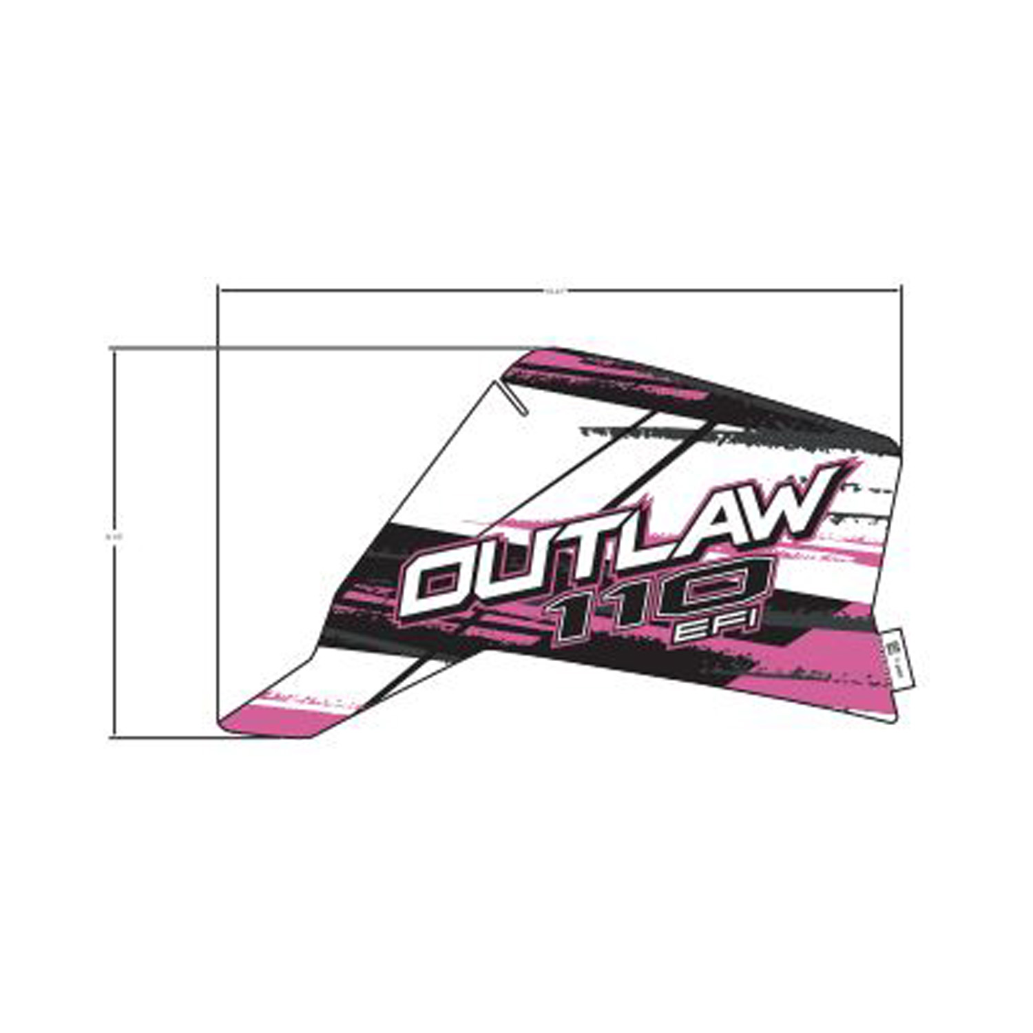 DECAL-SIDE OUTLAW 110 PINK RH