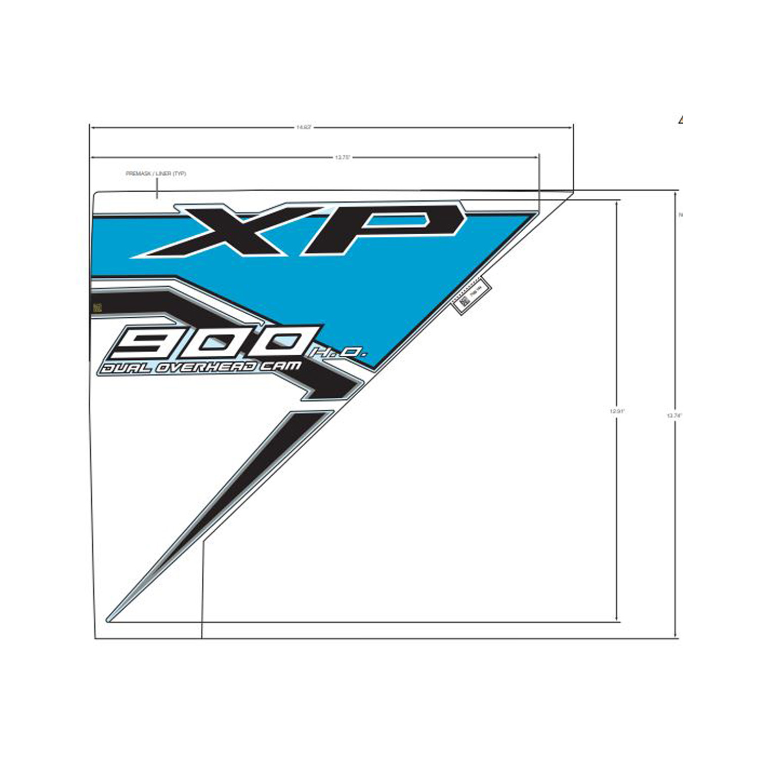 DECAL-FR.FNDR SIDE TOP 900 RH