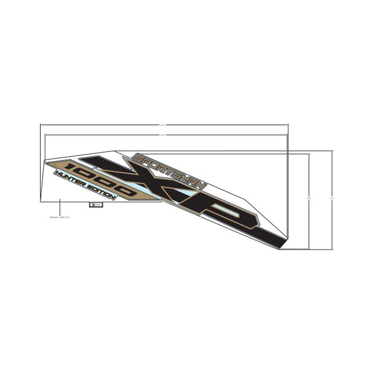 DECAL-SIDE XP 1000 GOLD LH