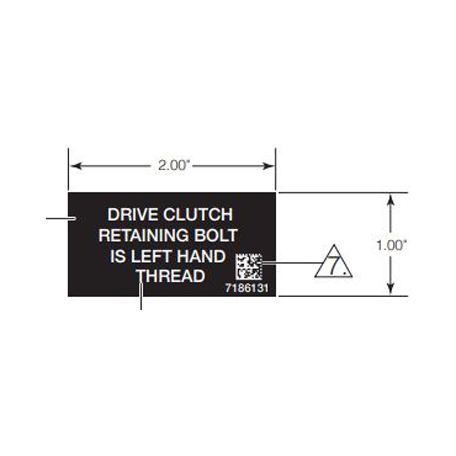 DECAL-CLUTCH RETAINING BOLT L