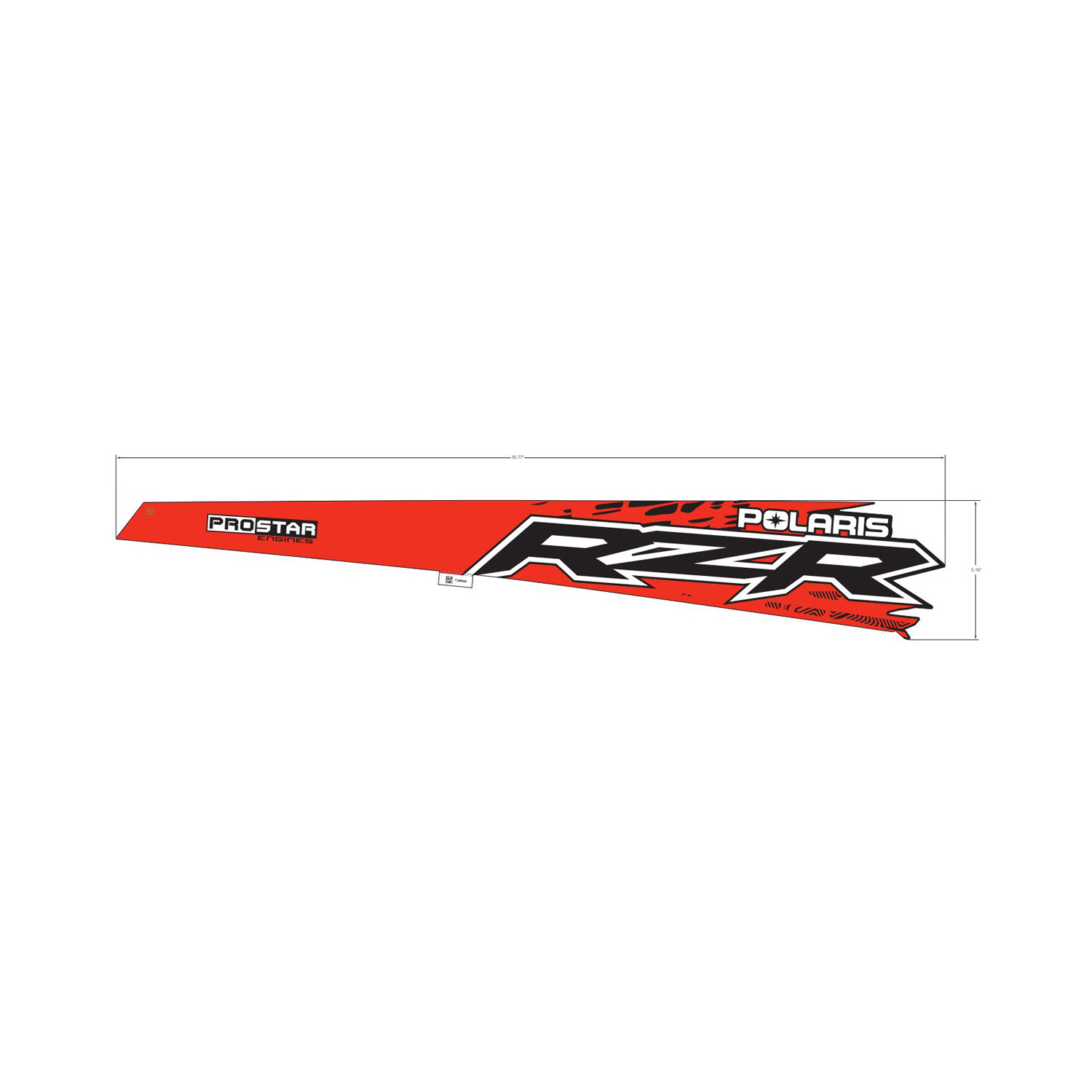 DECAL-RR.FNDR SIDE TOP RZR RH
