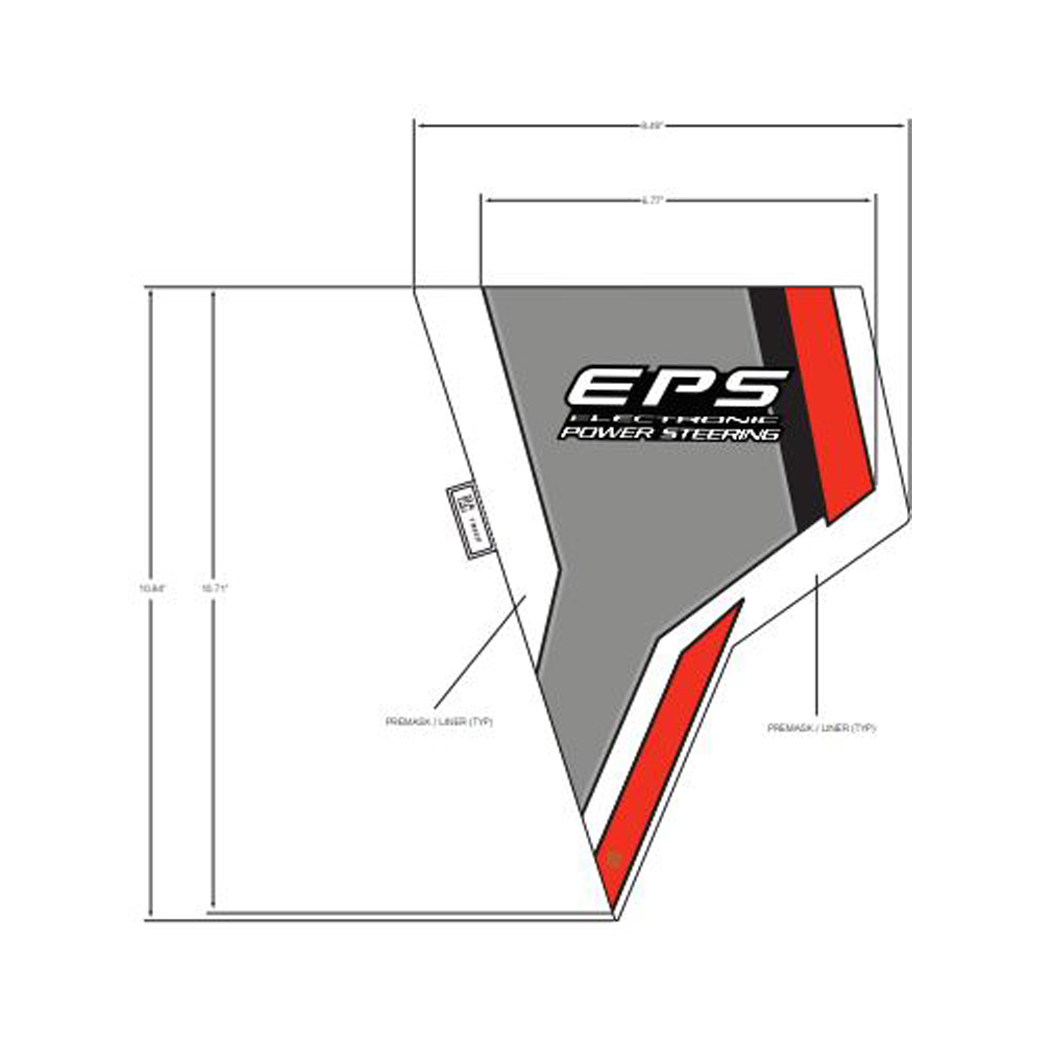 DECAL-FR.FNDR SIDE BTM EPS LH