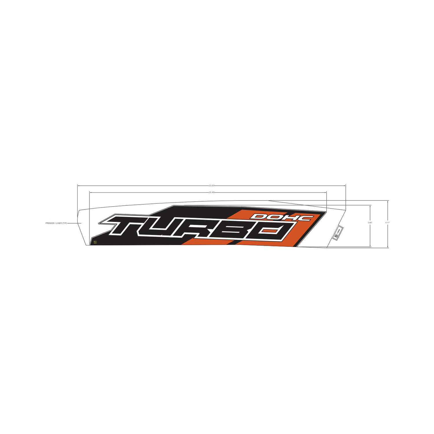 DECAL-FR.FNDR SIDE TOP TURBO R