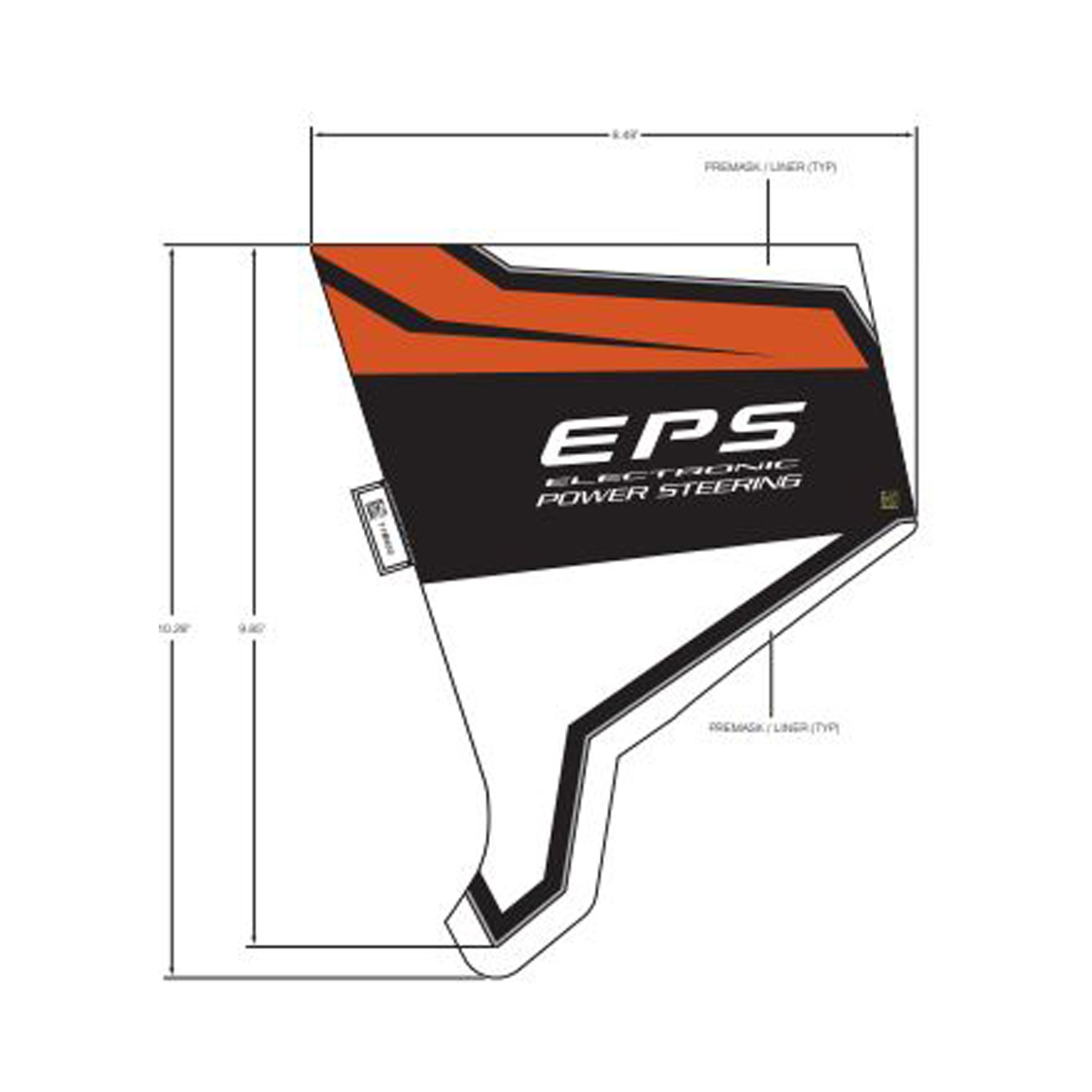 DECAL-FR.FNDR SIDE BTM EPS LH