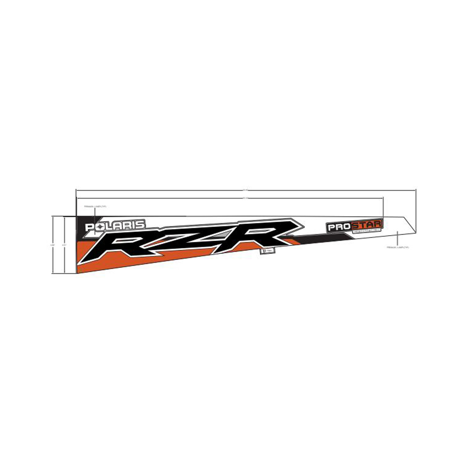 DECAL-RR.FNDR SIDE TOP RZR LH