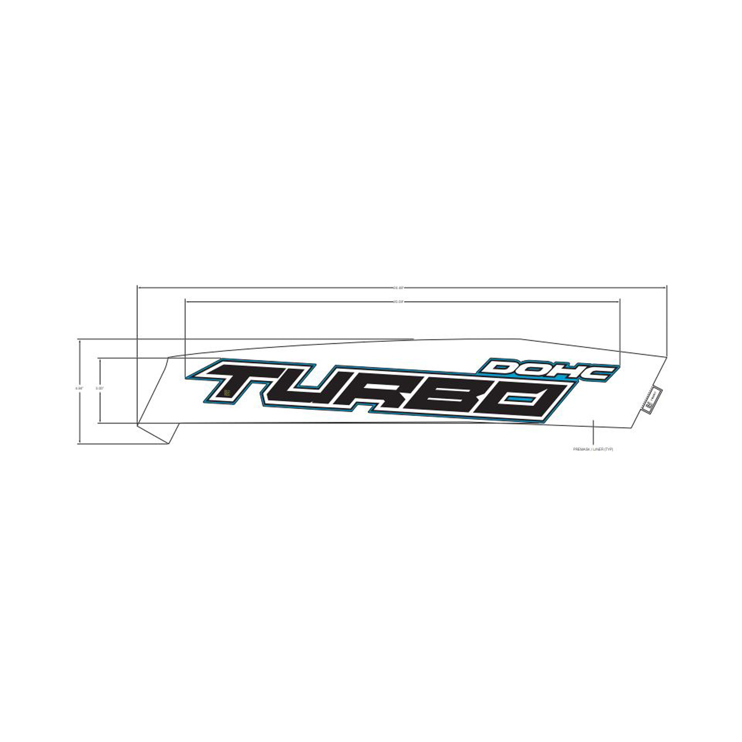 DECAL-FR.FNDR SIDE TOP TURBO R