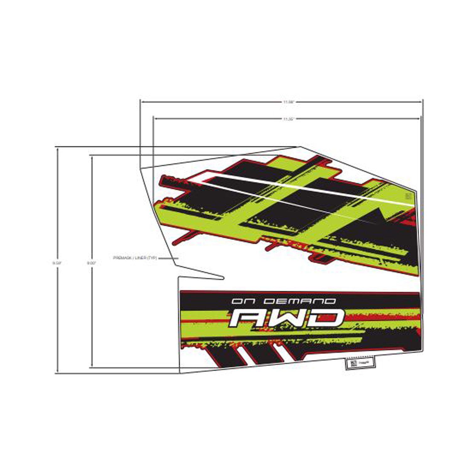DECAL-FR.CAB SIDE AWD LH