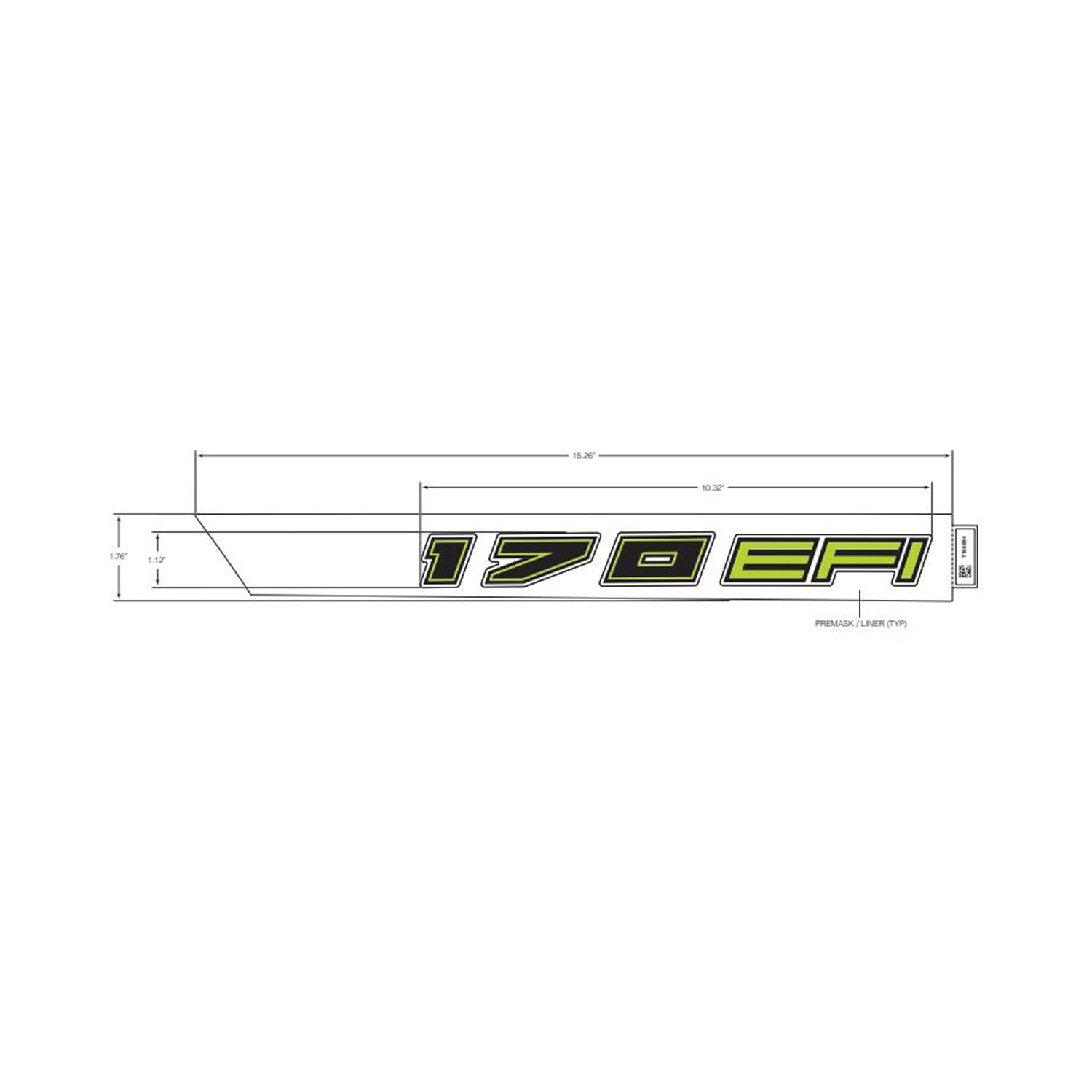 DECAL-HOOD TOP 170 EFI LIME LH