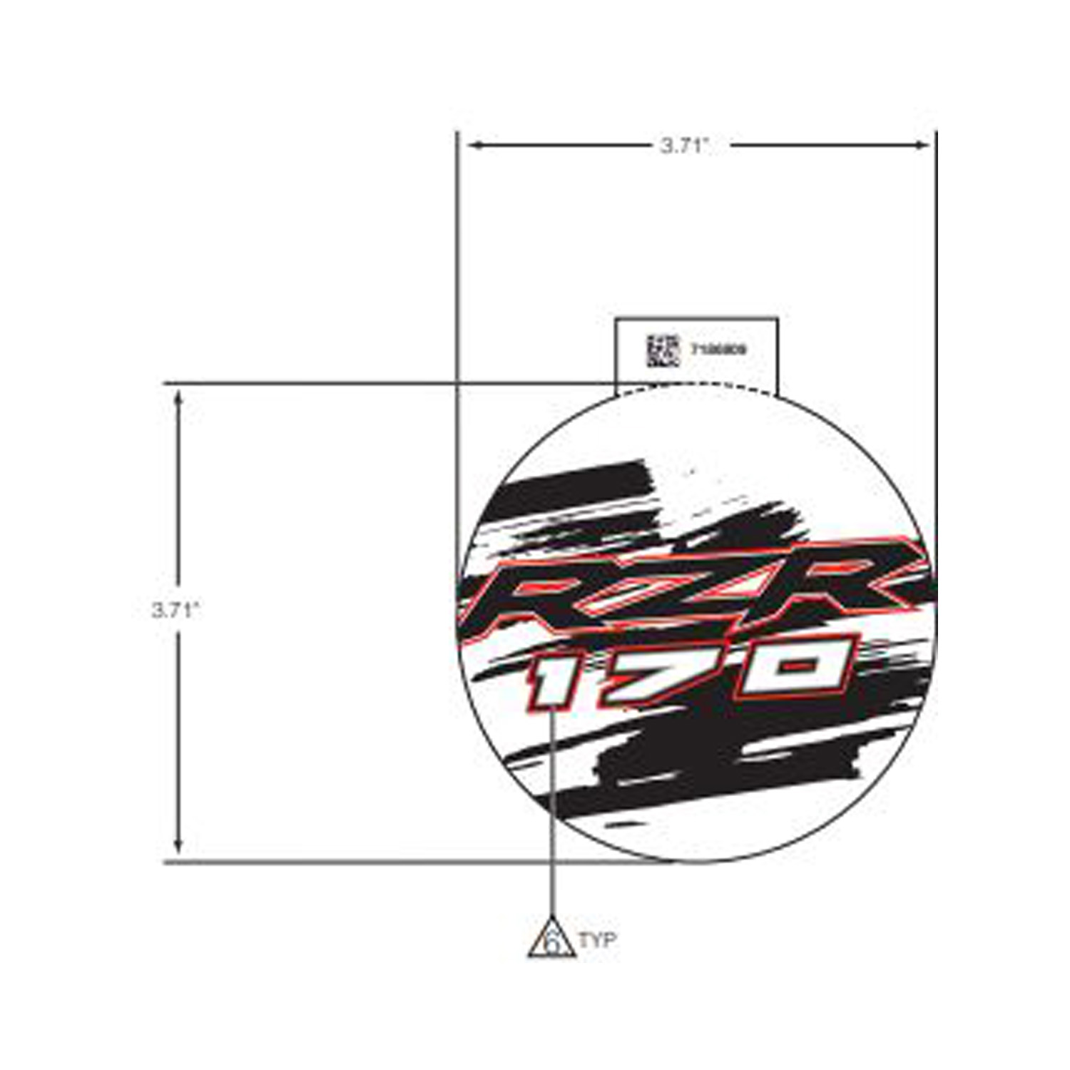 DECAL-DASH RZR 170 RED