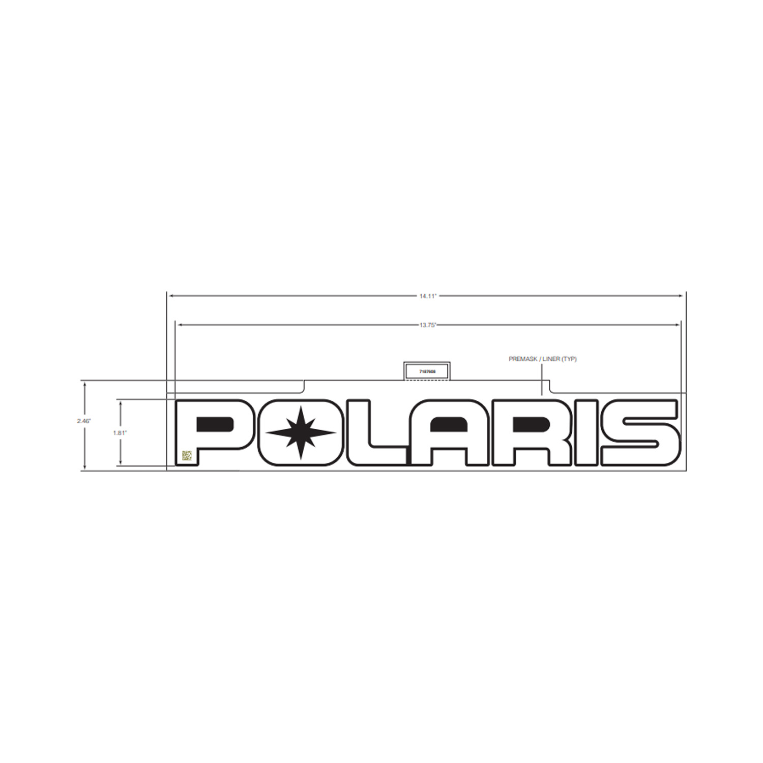 DECAL-TAILGATE POLARIS WHT