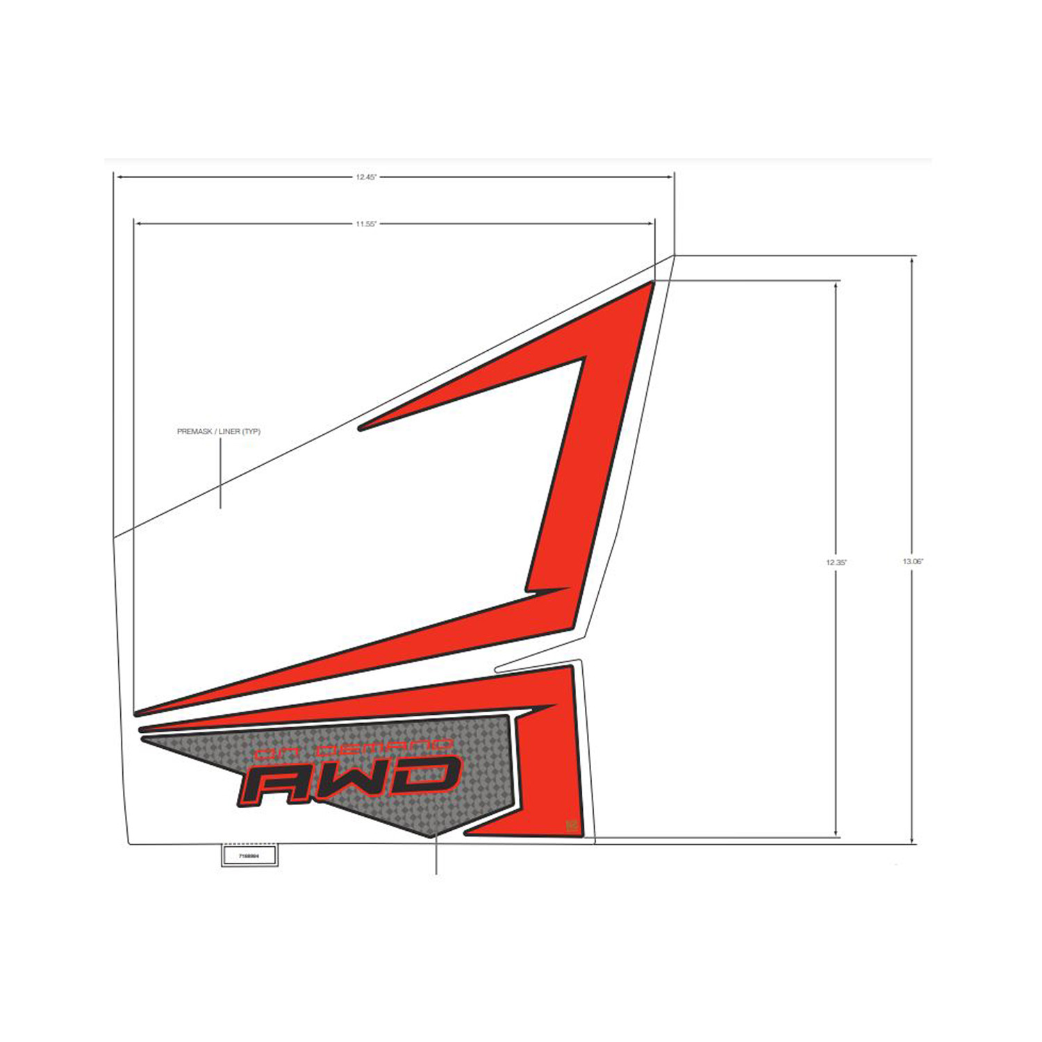 DECAL-FR.CAB SIDE AWD RH