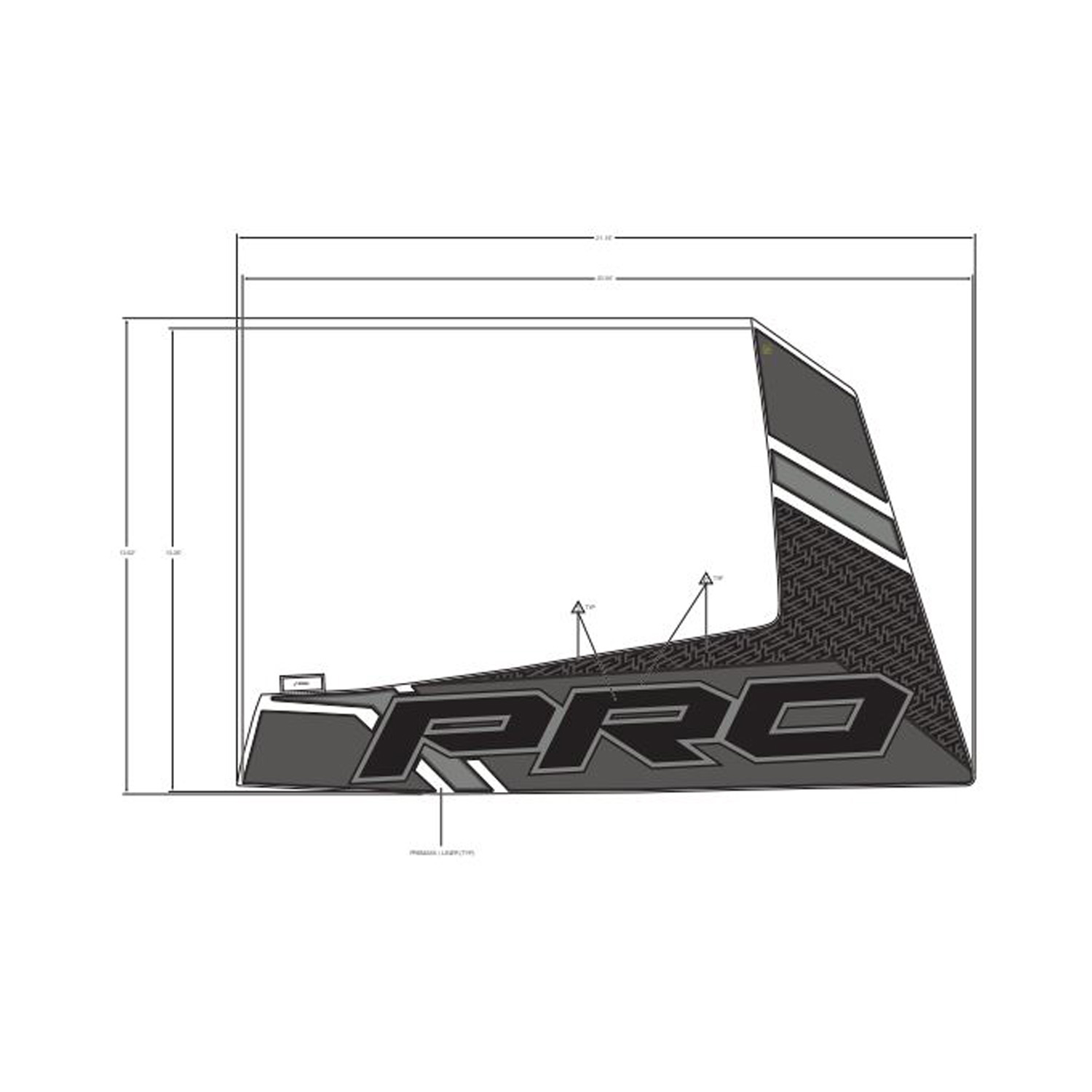 DECAL-SIDE PANEL PRO LH
