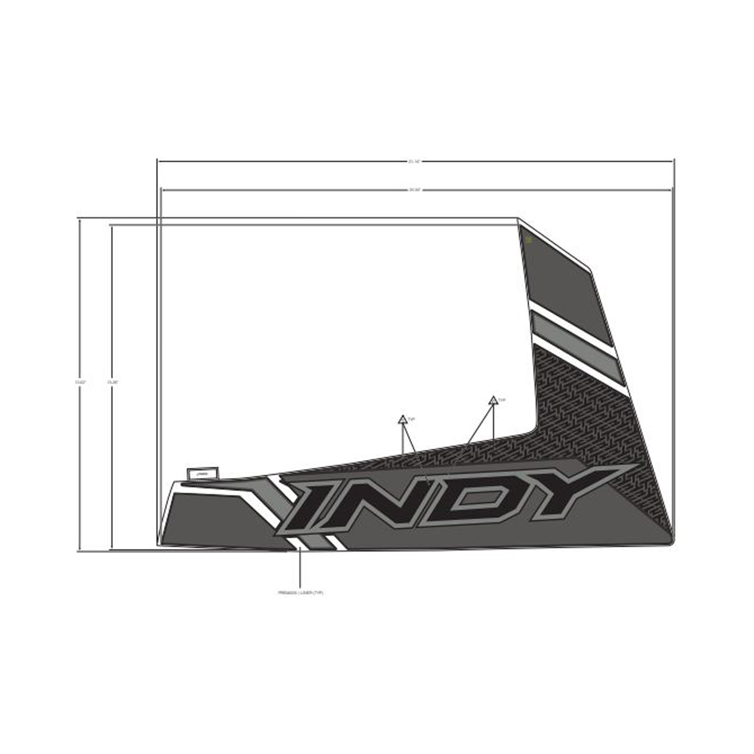 DECAL-SIDE PANEL INDY LH