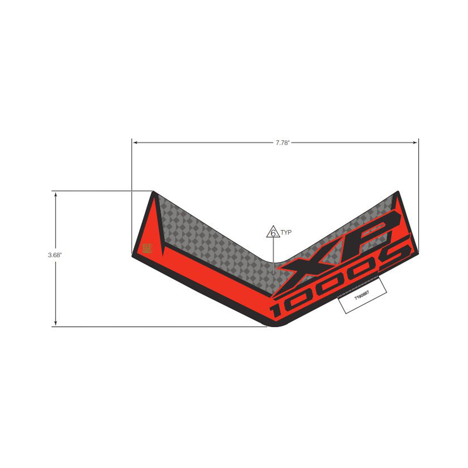 DECAL-UPPER FR.RACK S