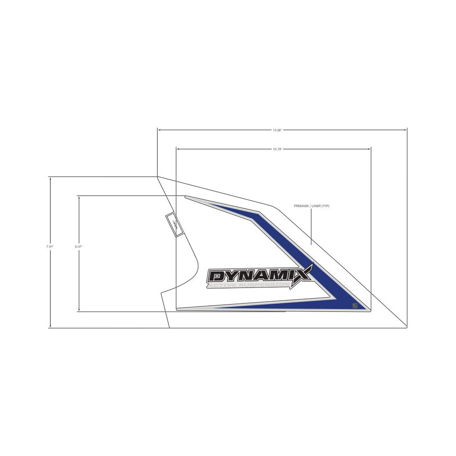 DECAL-RR.FNDR UPR DYNAMIX LH