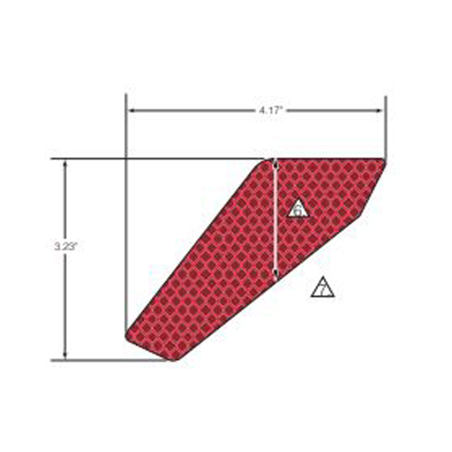 DECAL-REFELCTOR RED LH