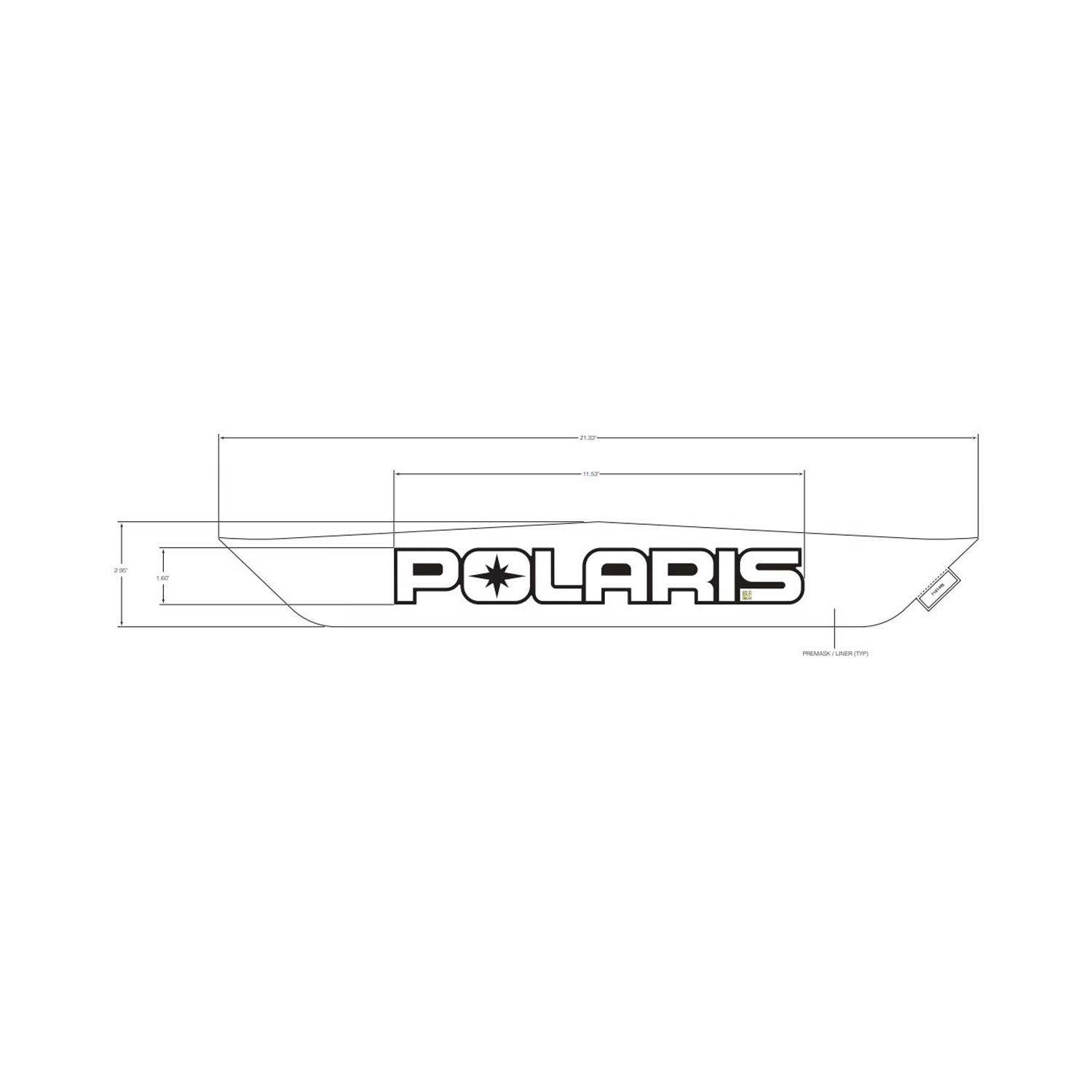 DECAL-POLARIS WHITE