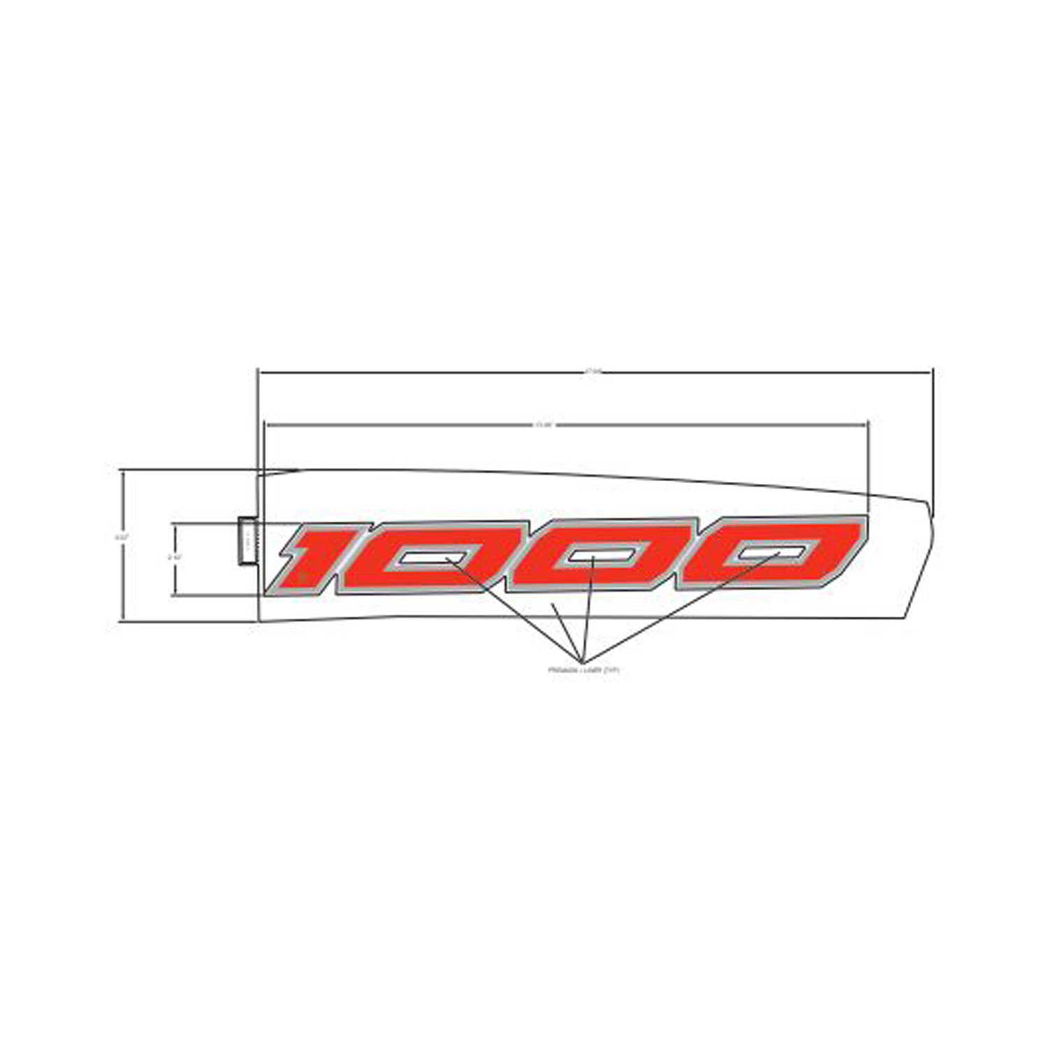 DECAL-FR.FNDR SIDE TOP LH