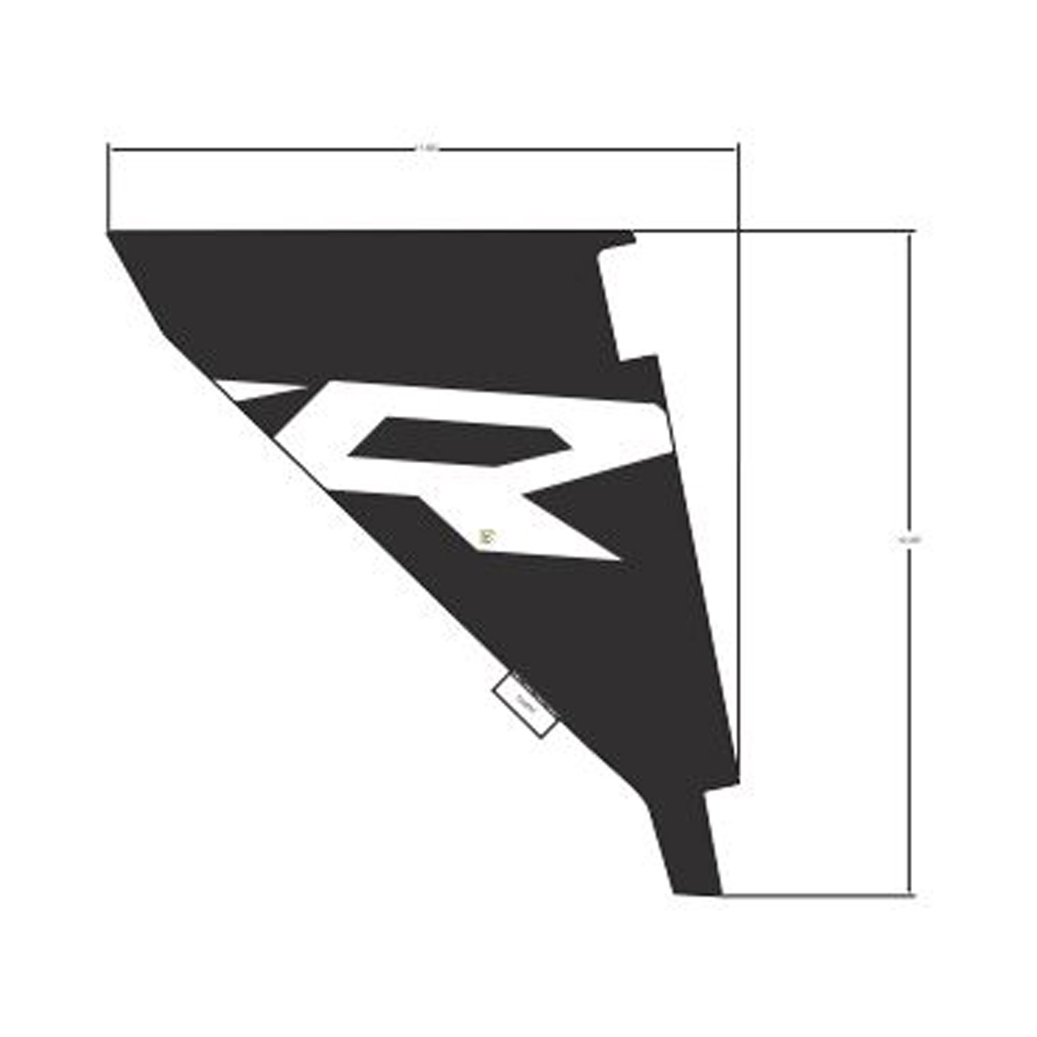 DECAL-COVER BOLSTER RH