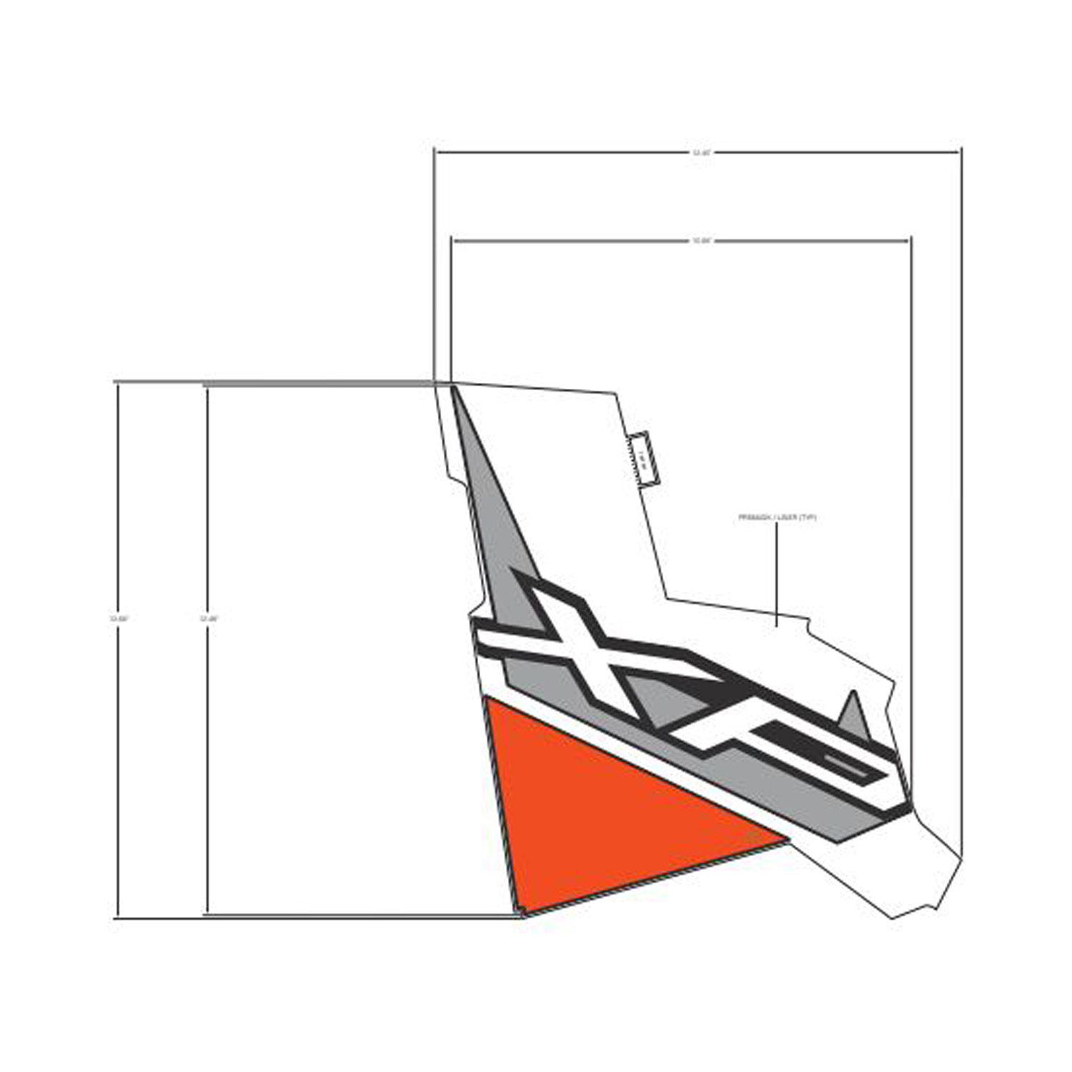 DECAL-RR.FNDR SIDE BTM RH