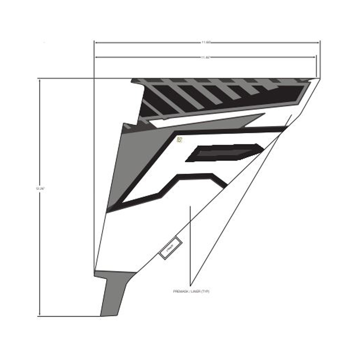 DECAL-COVER BOLSTER LH