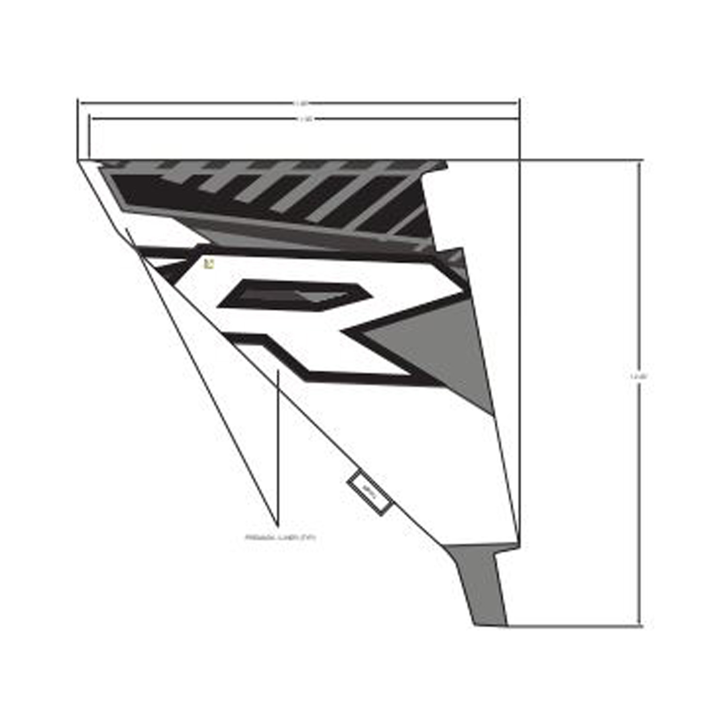 DECAL-COVER BOLSTER RH