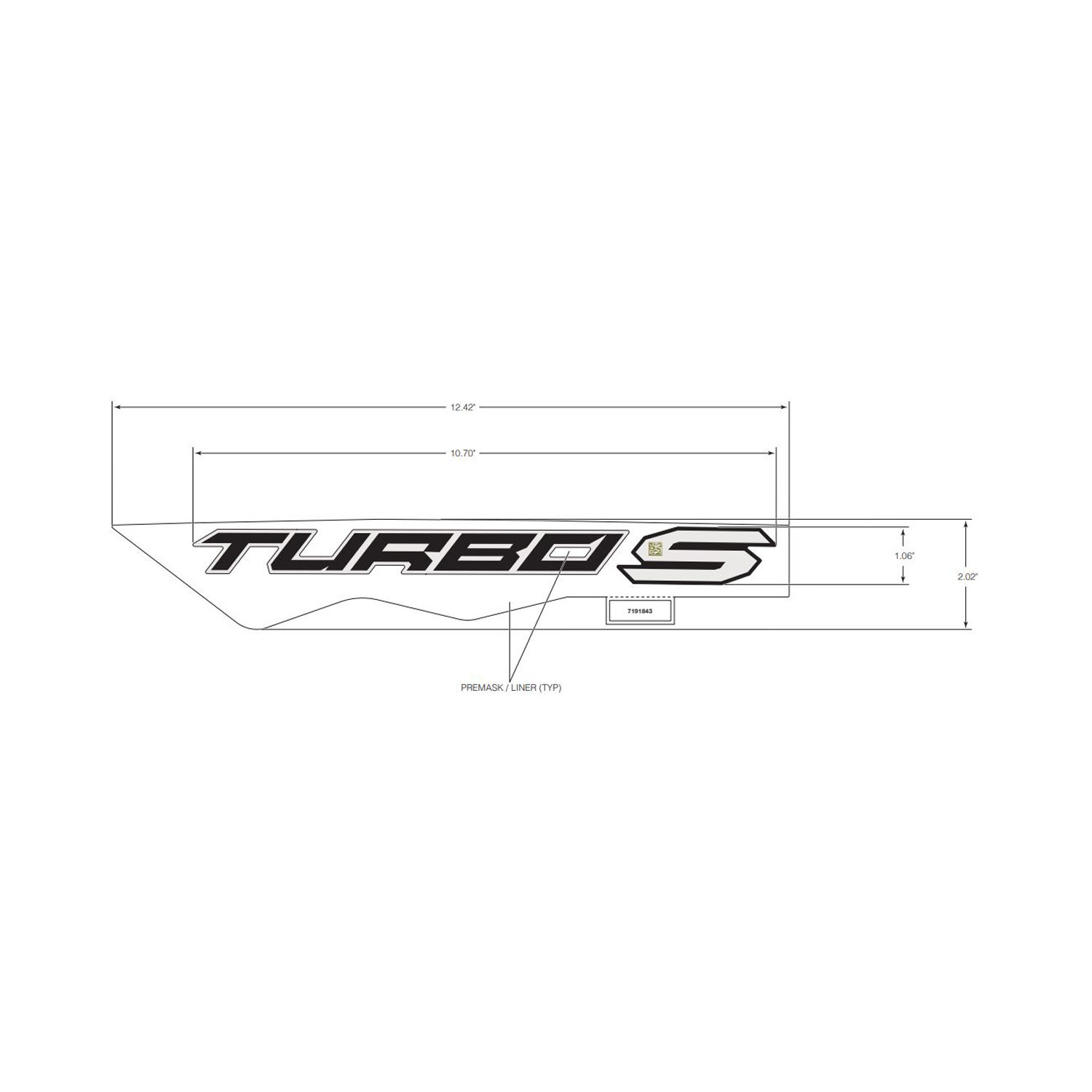 DECAL-HOOD CNTR SIDE RH