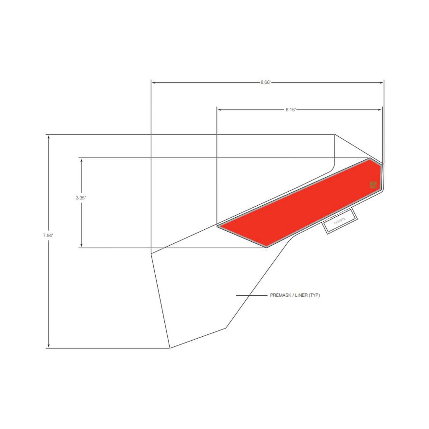 DECAL-FR.FNDR SIDE BTM LH