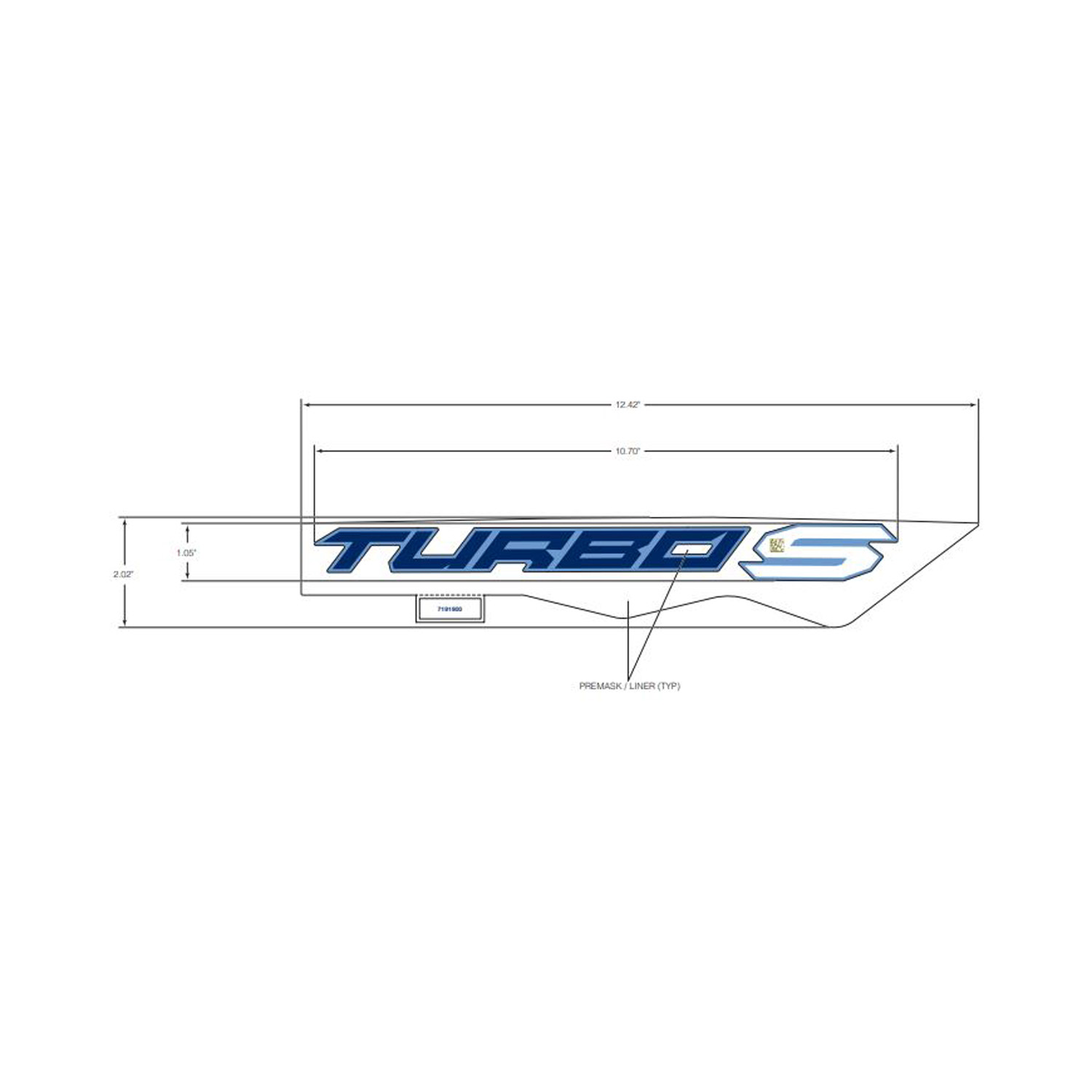 DECAL-HOOD CNTR SIDE LH